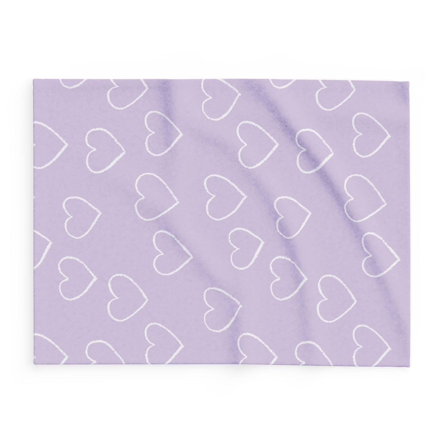 Sweetheart Purple Fleece Blanket, Cozy Throw for Love, Heart Patterned Decor, Gift for Her, Valentines Day, Home Comfort