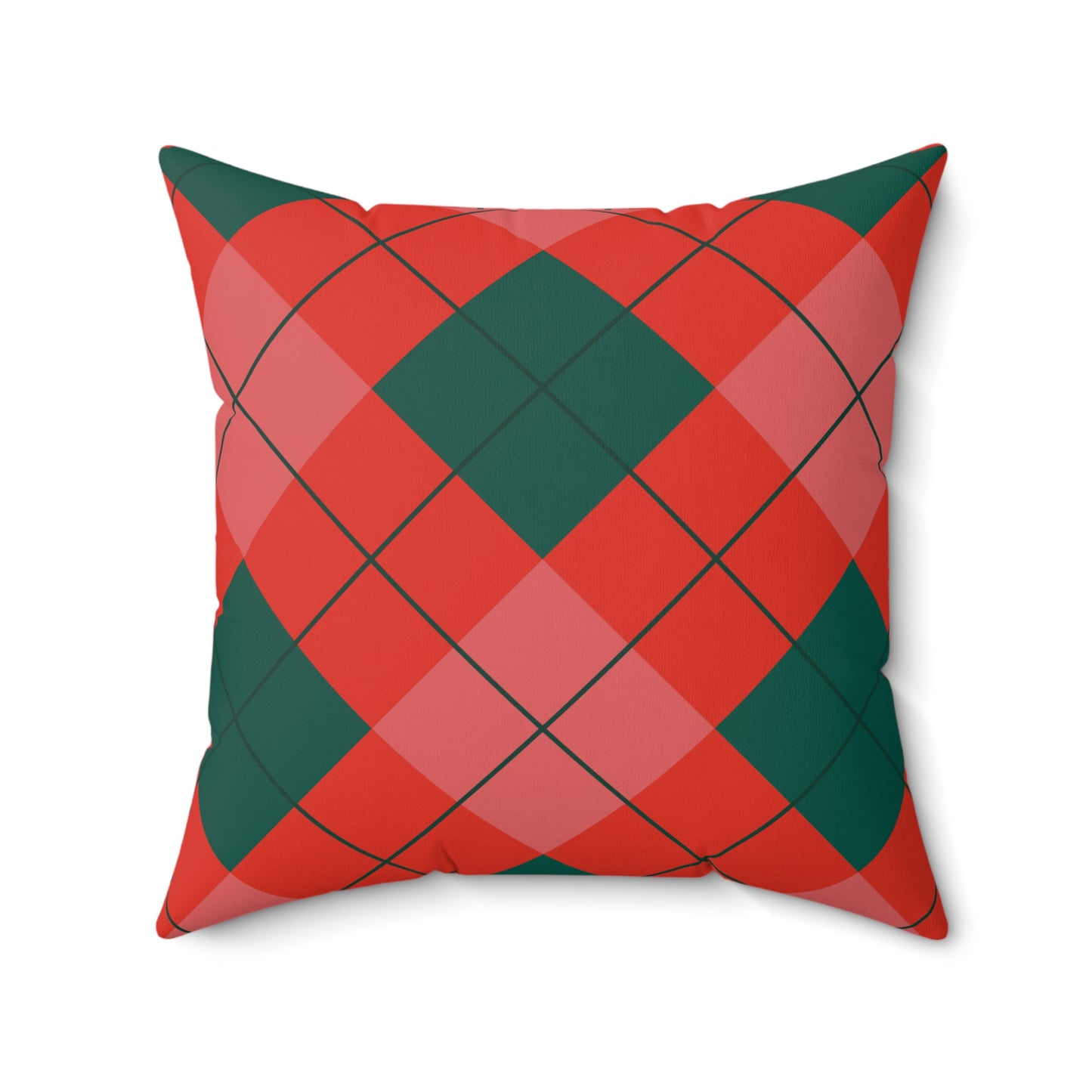 Cozy Christmas Plaid Pillow, Holiday Home Decor, Seasonal Cushion, Rustic Decor, Gift for Her, Festive Living Room