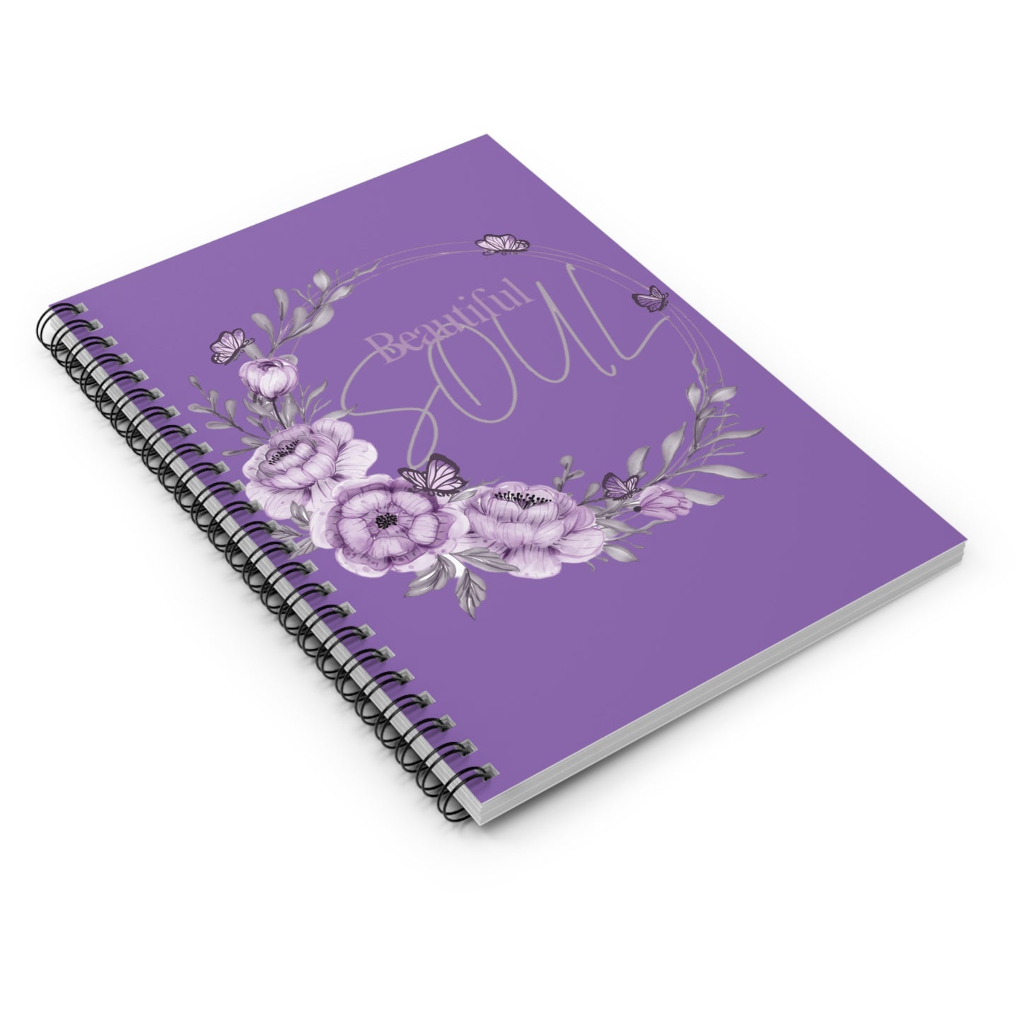 Floral Inspiration Spiral Notebook - Ruled Line, Gift for Writers, Beautiful Soul Journal, Office Supplies, Flower Design Notebook