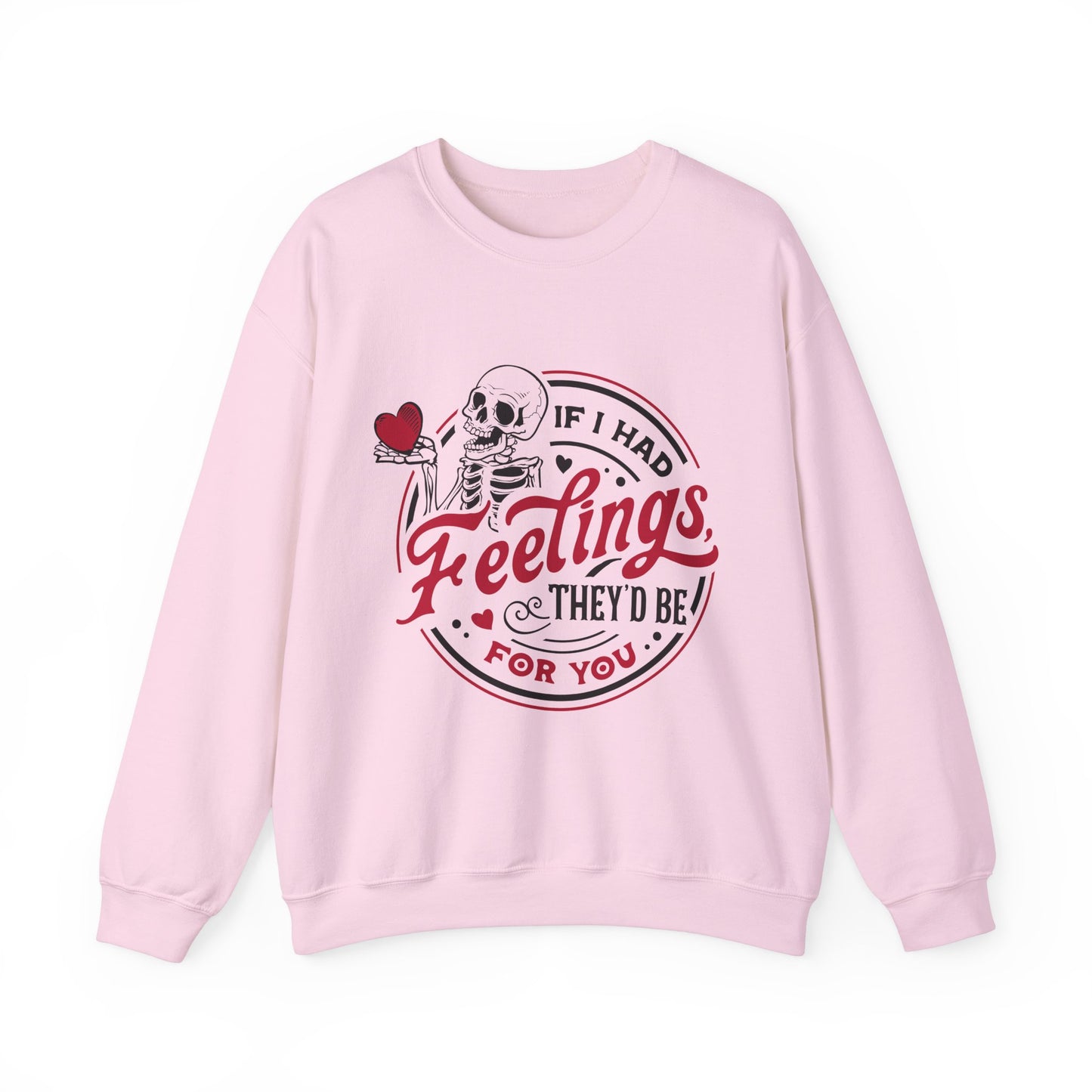 Cute Skeleton Feelings Sweatshirt - Perfect for Valentine's Day and Everyday Comfort