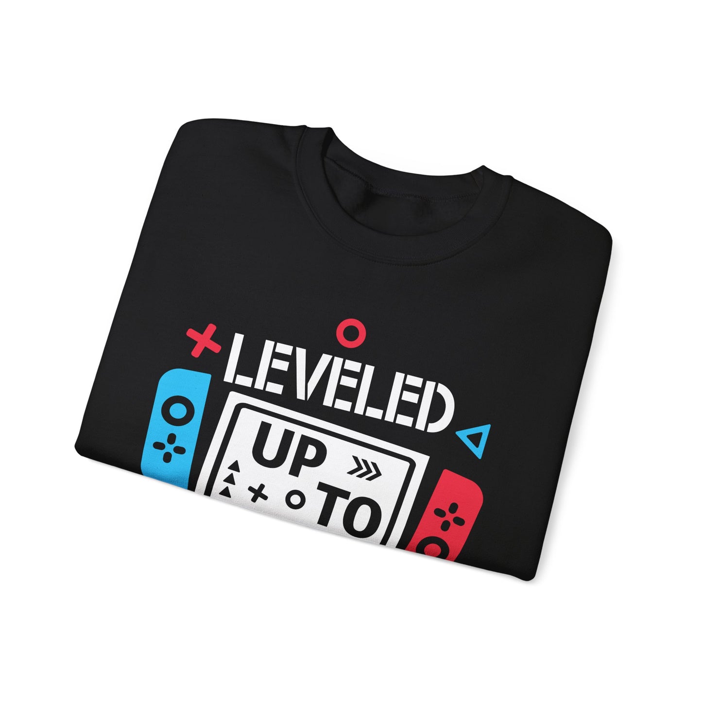 Gaming Mom Crewneck Sweatshirt - "Leveled Up to Mama of 2"