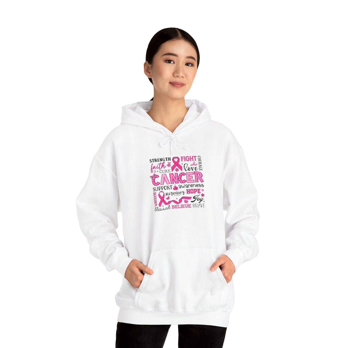 Inspirational Cancer Awareness Hoodie, Comfort wear, Supportive gift, Unisex sweatshirt, Fight against cancer