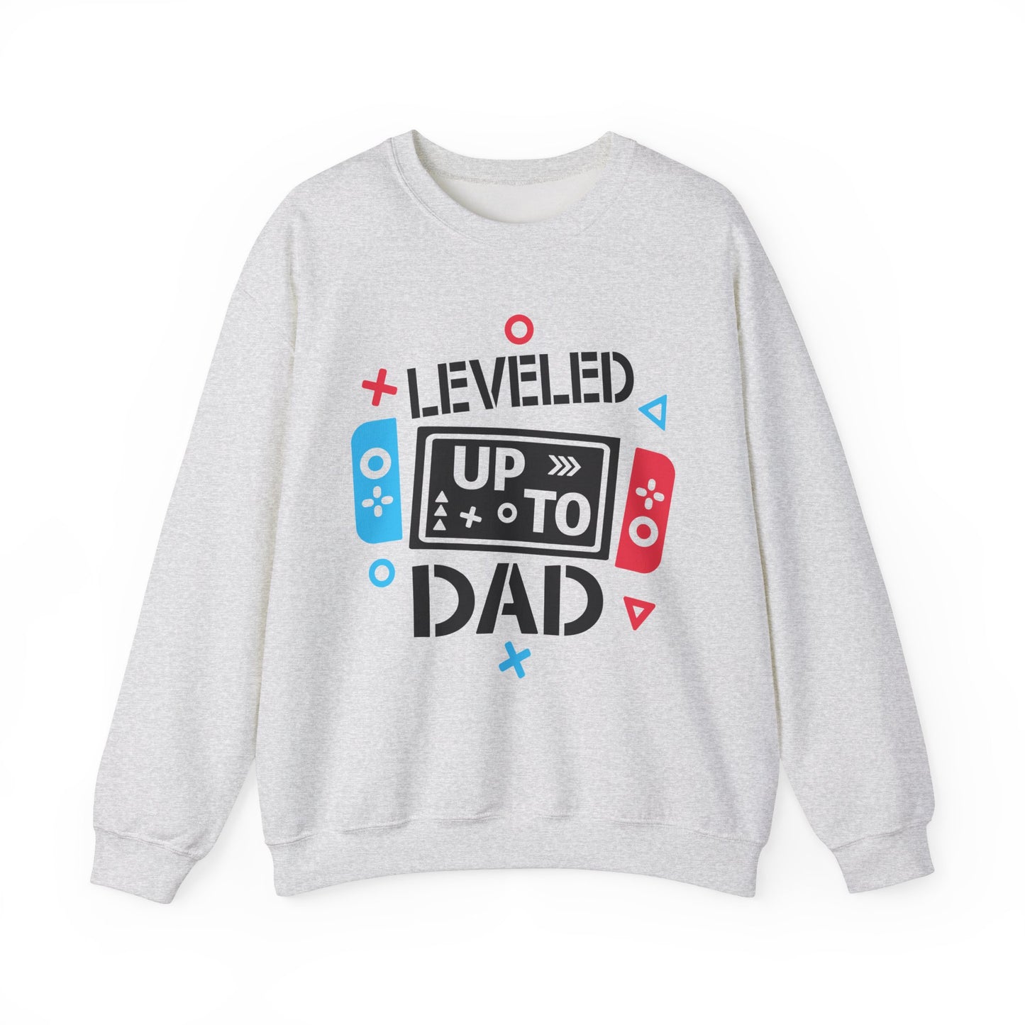 'Leveled Up to Dad' Unisex Crewneck Sweatshirt for Gamers