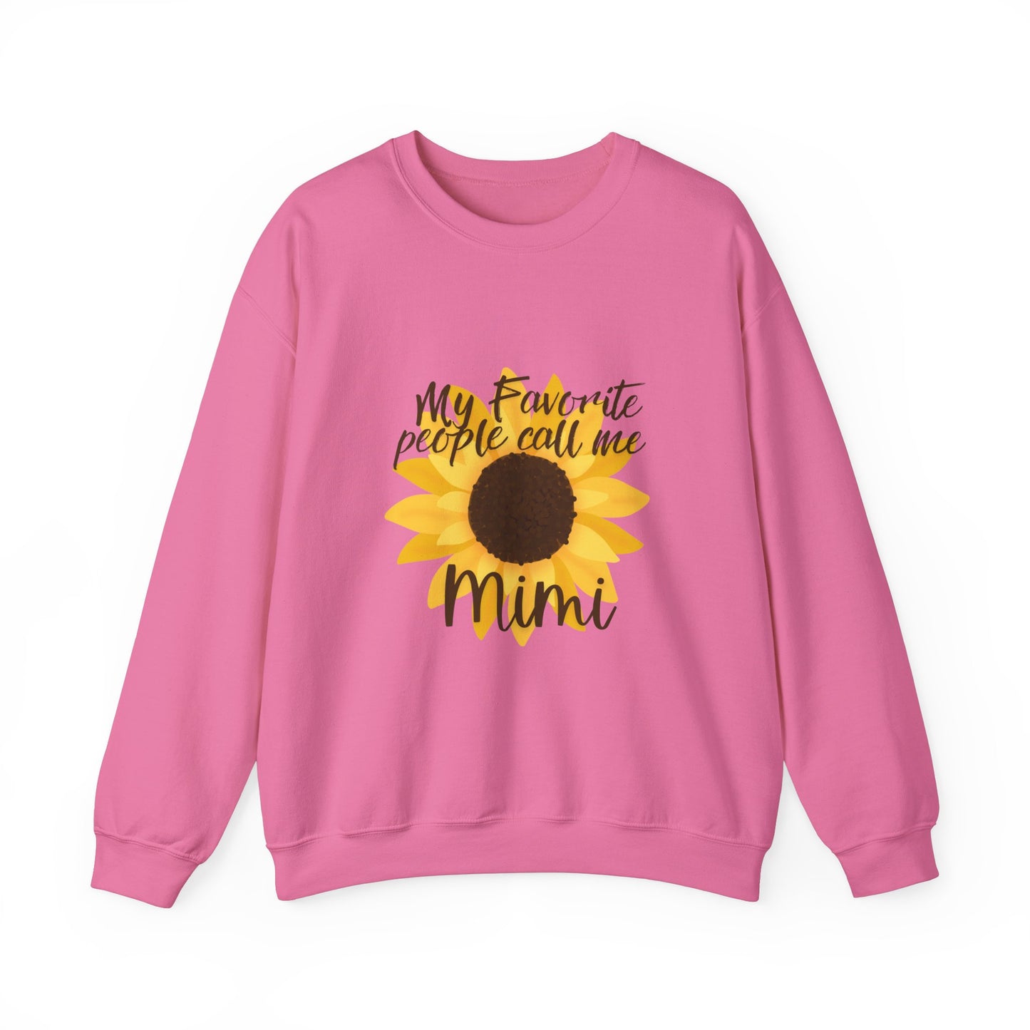 Sunflower Crewneck Sweatshirt for Mimi, Gift for Grandma, Comfortable Apparel, Perfect for Mother's Day, Family Gathering - Unisex