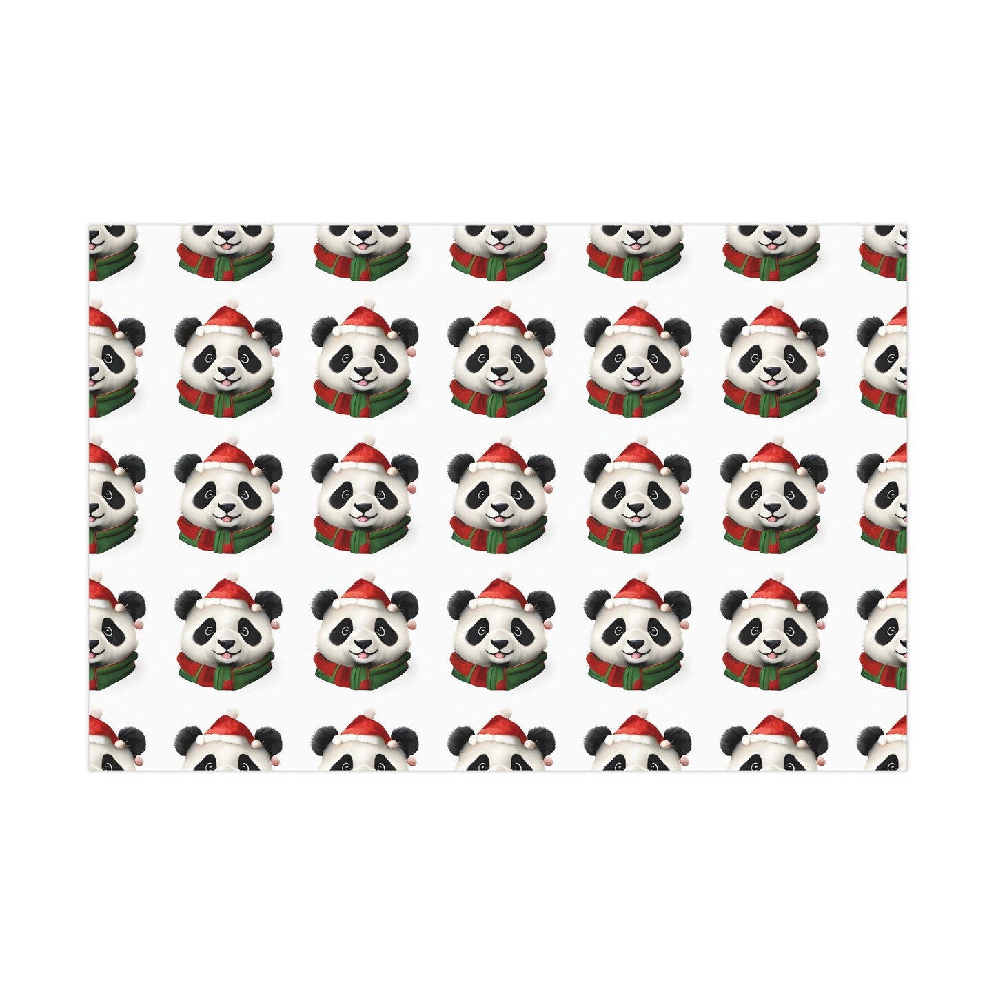 Wrapping Paper, Panda Gift Wrap, Cute Christmas Wrap, Eco-Friendly Packaging, Holiday Gift, Festive Decor, Panda Lover's Gift, Gift Wrapping