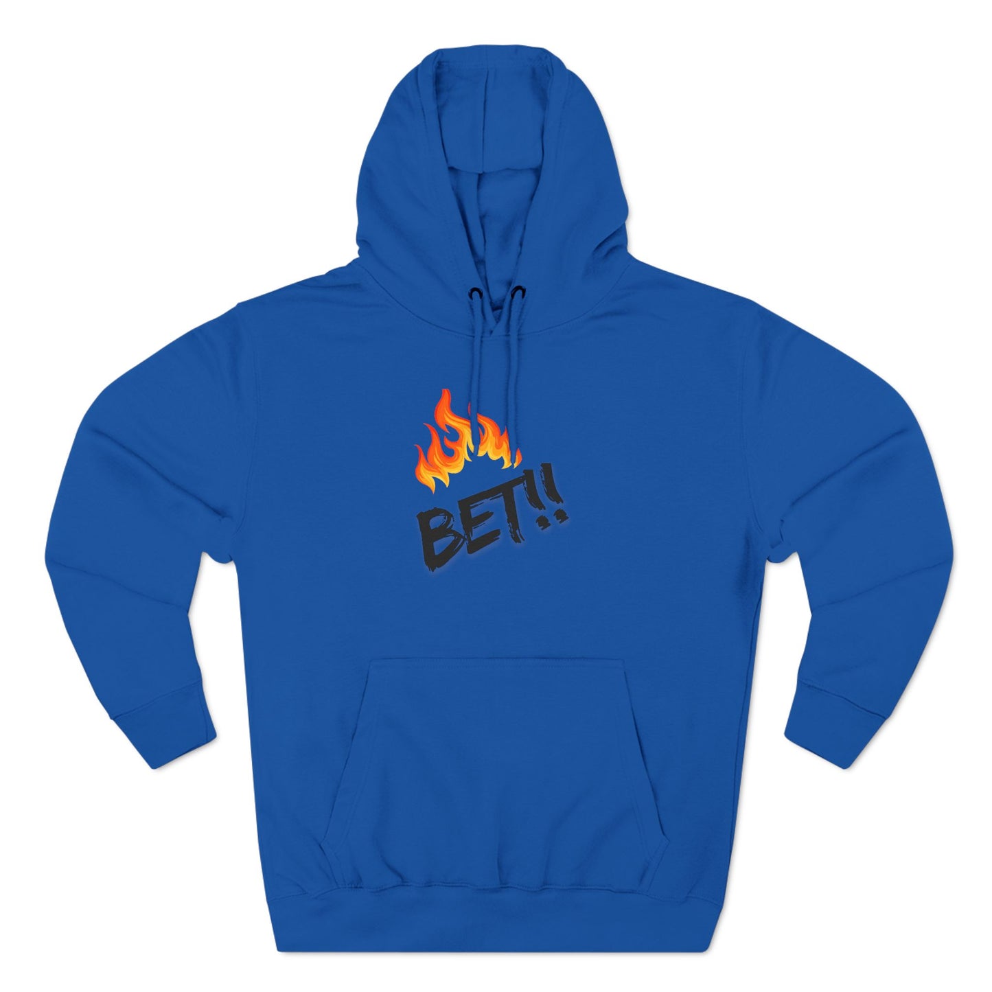 Street Style Fleece Hoodie - Trendy Bet Hoodie, Casual Wear, Gift for Gamers, Birthday Present, Unisex Apparel, Bet Fire Design