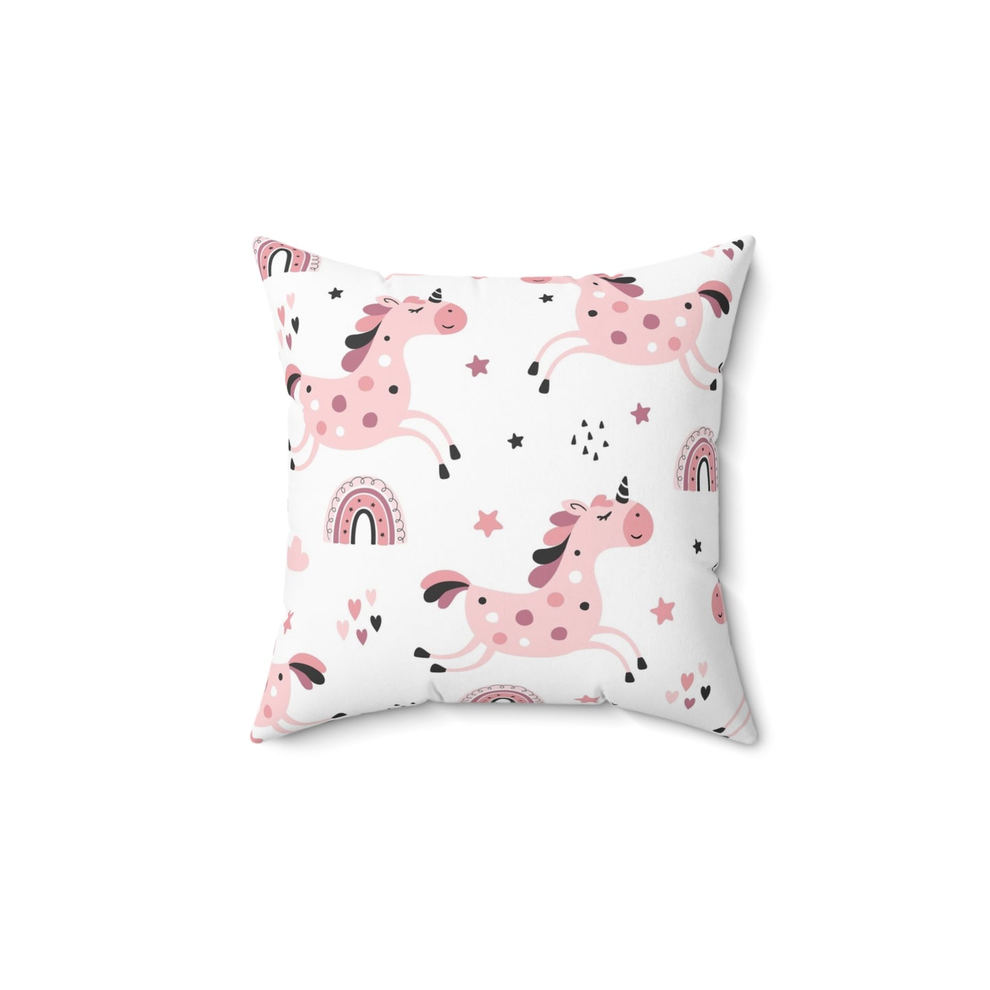 Whimsical Unicorn Square Pillow, Cute Kid's Room Decor, Be Unique Home Accent, Perfect Gift for Birthdays, Baby Showers, Nursery