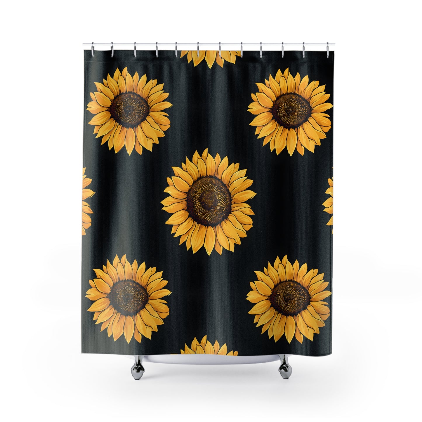 Sunflower Shower Curtain | Brighten Your Bathroom, Floral Decor, Gift for Flower Lovers, Summer Vibes, Home Makeover