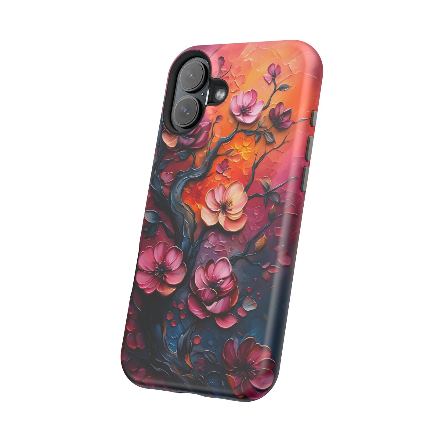 Floral Magnetic Tough Case - Colorful Flower Design Phone Cover, Gift for Her, Smartphone Accessories, Nature Lover, Unique