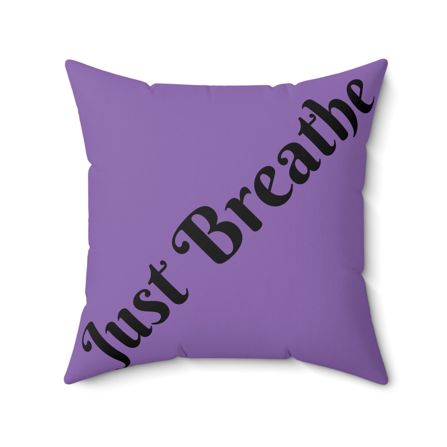 Purple Lotus 'Just Breathe' Pillow, Meditation Decor, Yoga Gift, Home Accent, Couch Cushion