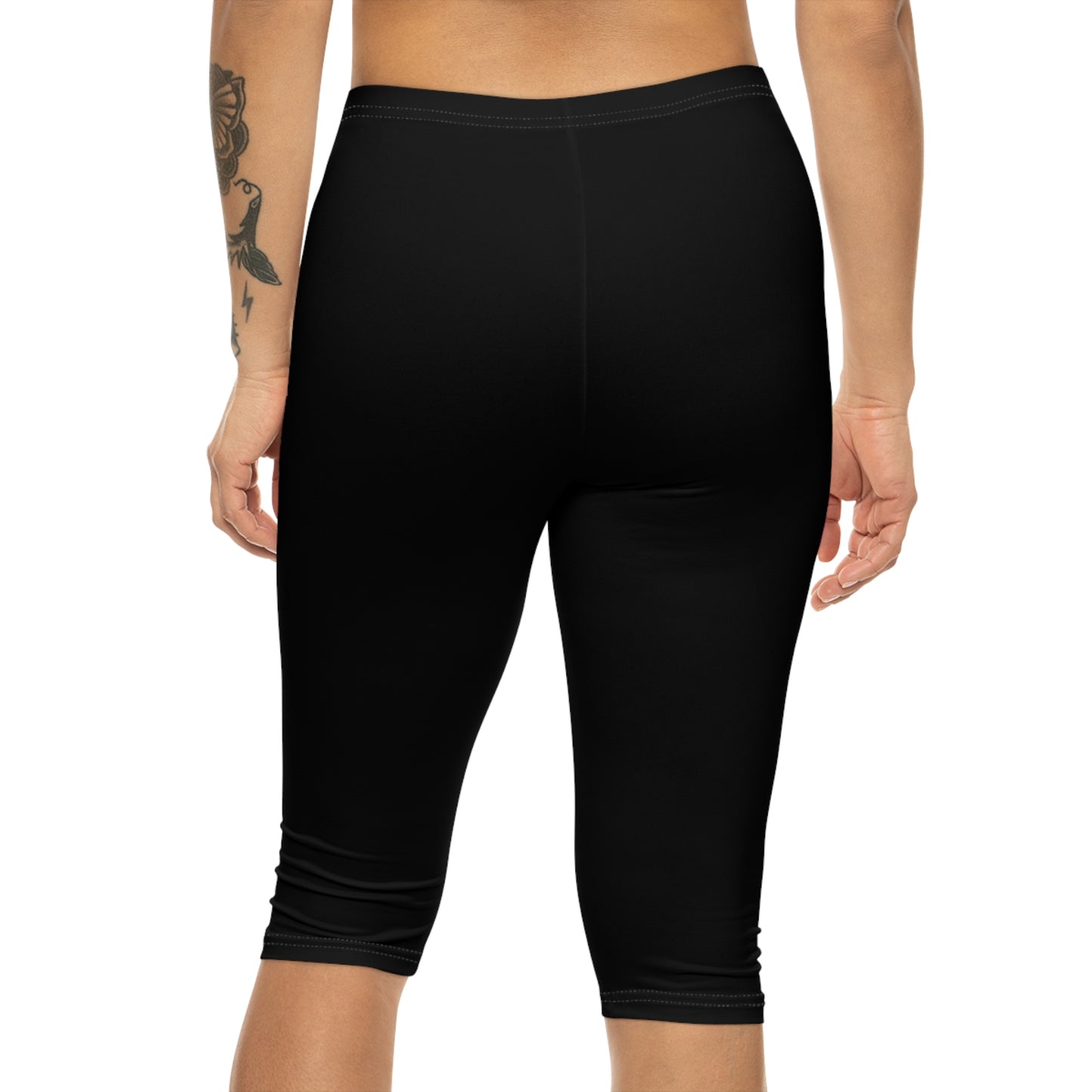 Stylish Women's Capri Leggings with 'Savior' Butterfly Design