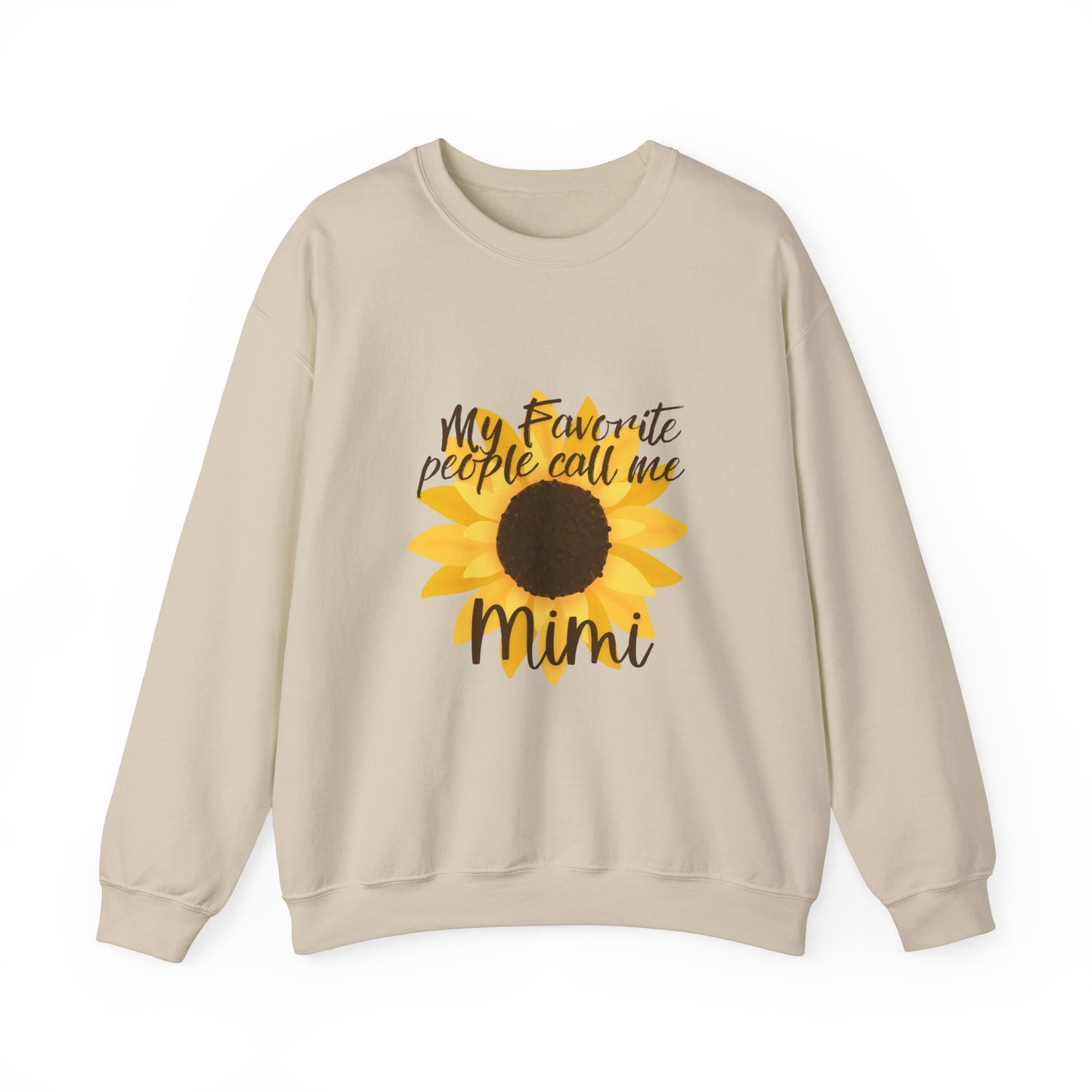 Sunflower Crewneck Sweatshirt for Mimi, Gift for Grandma, Comfortable Apparel, Perfect for Mother's Day, Family Gathering - Unisex