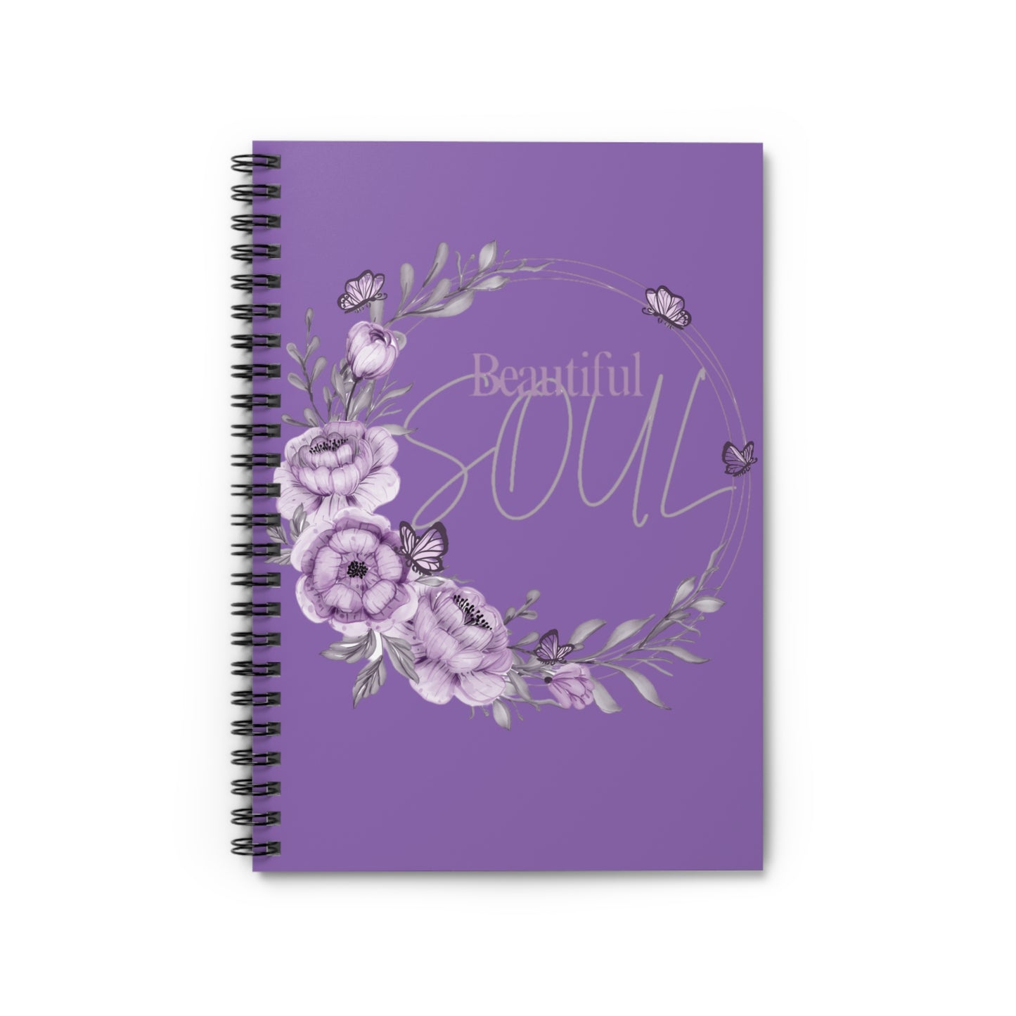 Floral Inspiration Spiral Notebook - Ruled Line, Gift for Writers, Beautiful Soul Journal, Office Supplies, Flower Design Notebook