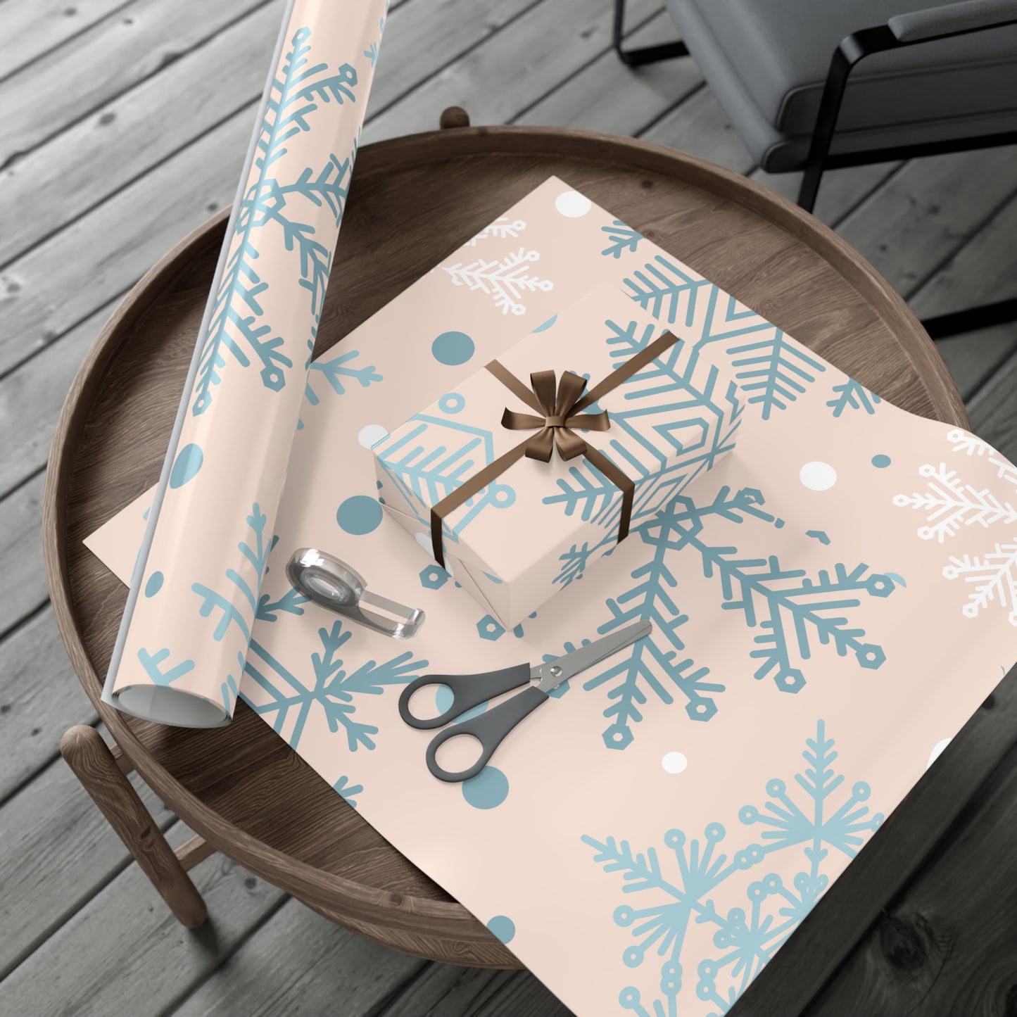 Winter Wonderland Wrapping Paper, Elegant Snowflake Gift Wrap, Holiday Gift Wrap, Christmas Wrapping Paper, Seasonal Paper