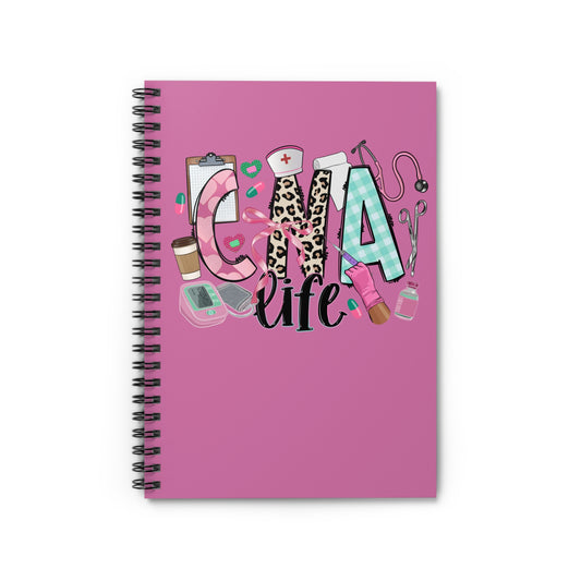 CNA Life Spiral Notebook - Perfect Gift for Nurses, Study Journal, Medical School Supplies, Cute Notepad for Healthcare