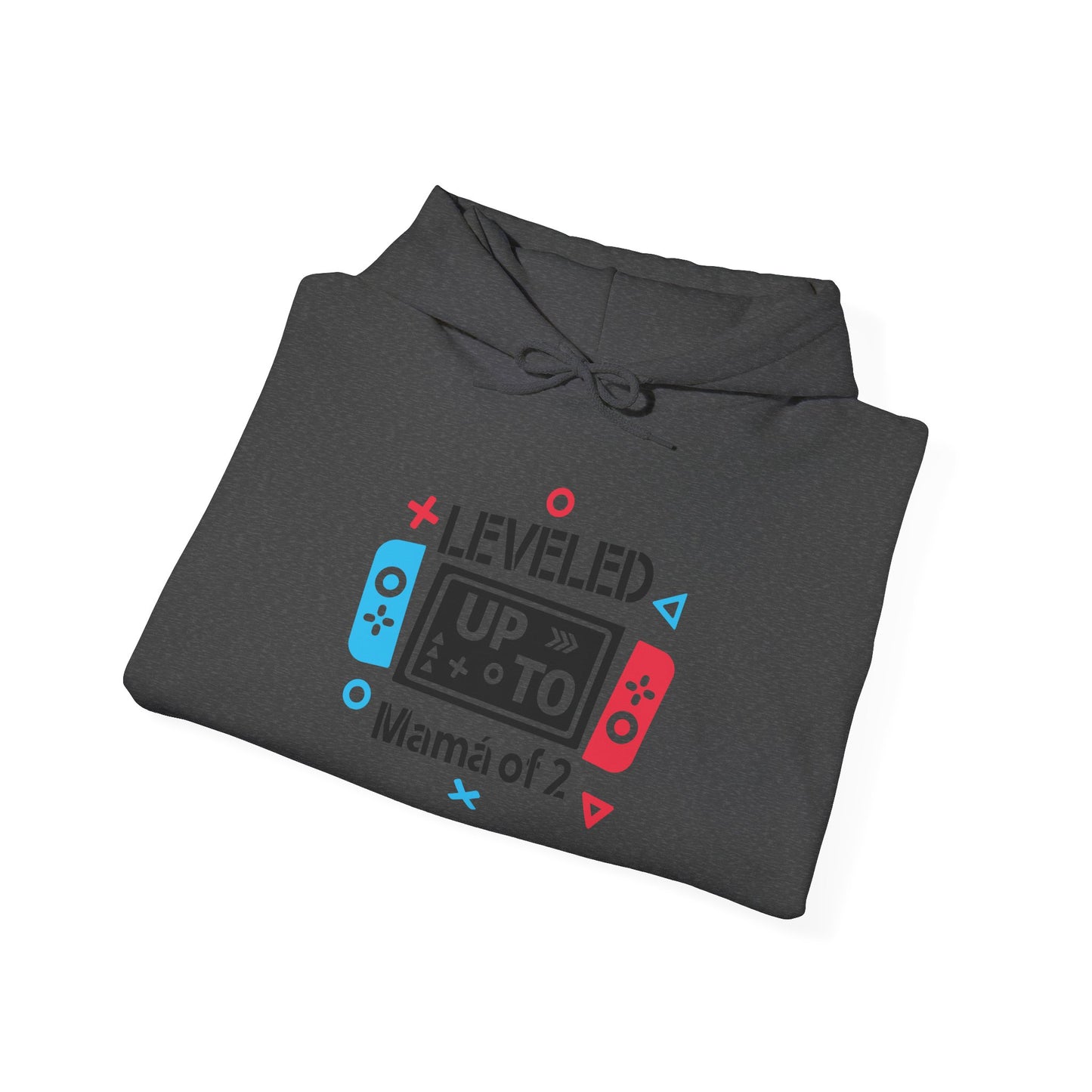 Gaming Mom Hooded Sweatshirt - "LEVELLED UP Mamá of 2"