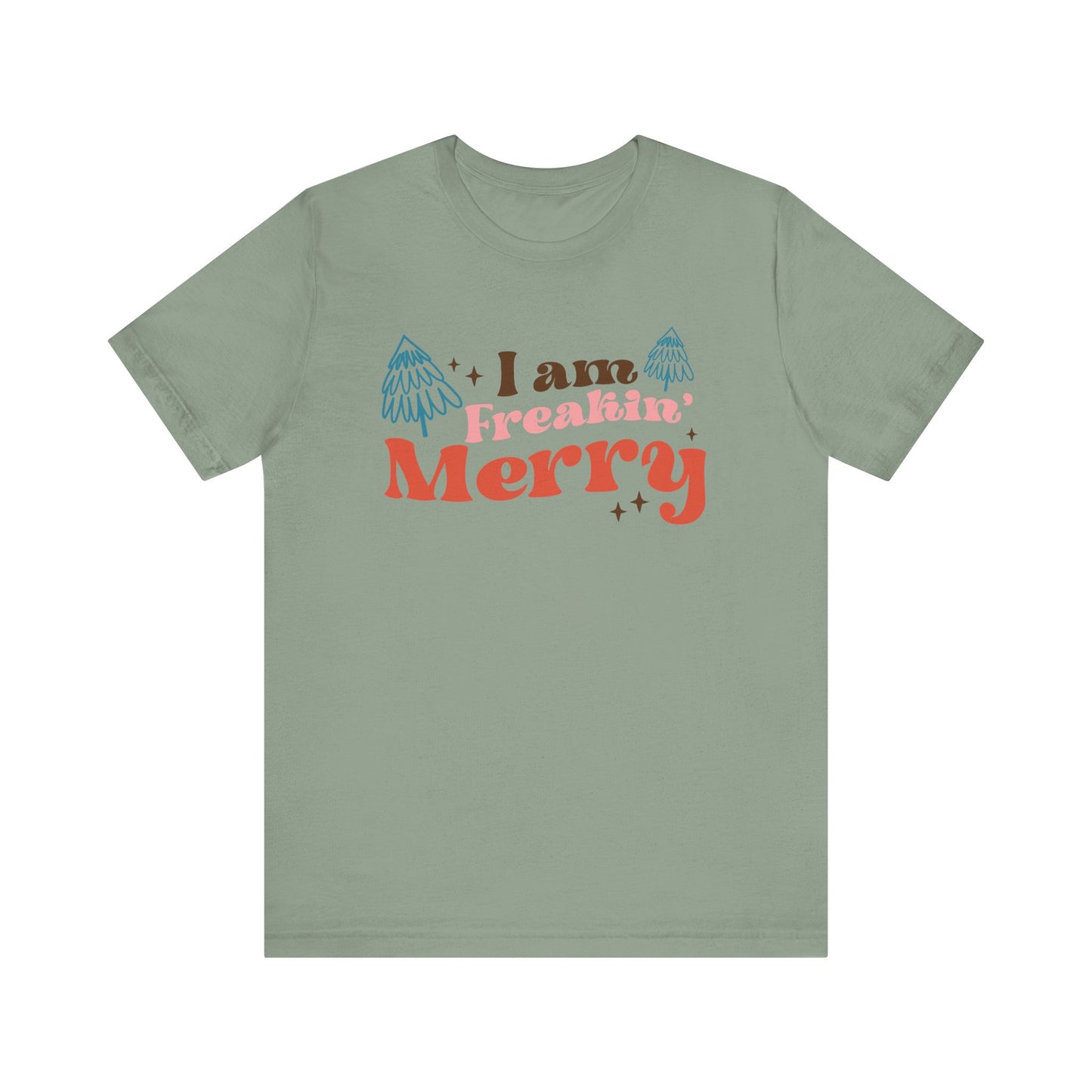 Merry Holiday Unisex Tee, Funny Christmas Shirt, Gift Idea for Friends, Festive Wear, Merry Vibes