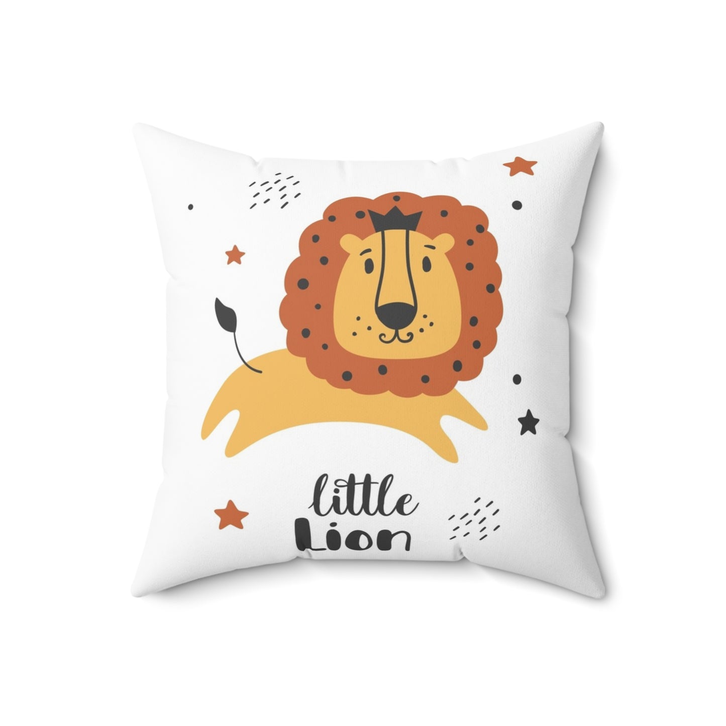 Playful Lion Décor Pillow - Nursery Cushion, Kids Room Decoration, Baby Shower Gift, Playroom Accent, Animal Print Cushion