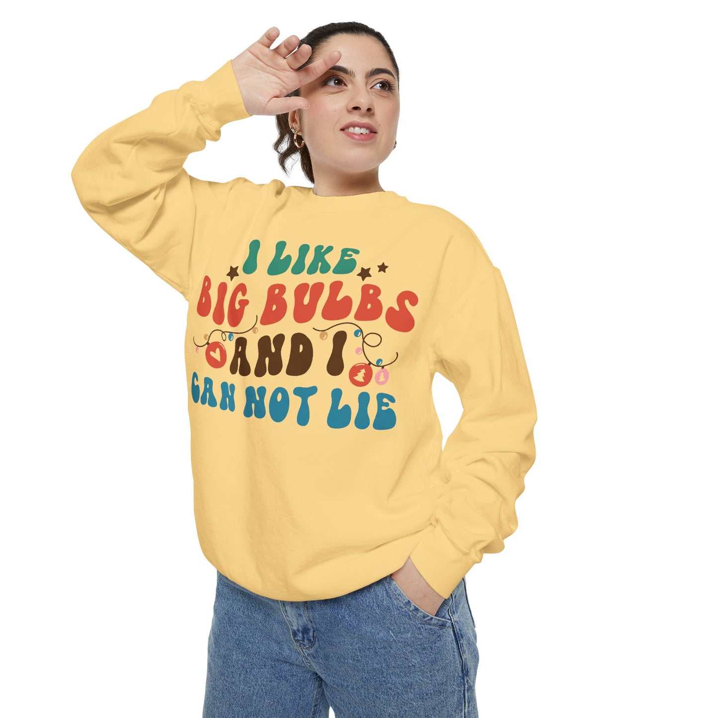 Funny Unisex Sweatshirt - "I Like Big Bulbs And I Cannot Lie" Sweater, Gift for Plant Lovers, Comfy Casual Wear, Autumn Fashion, Holiday