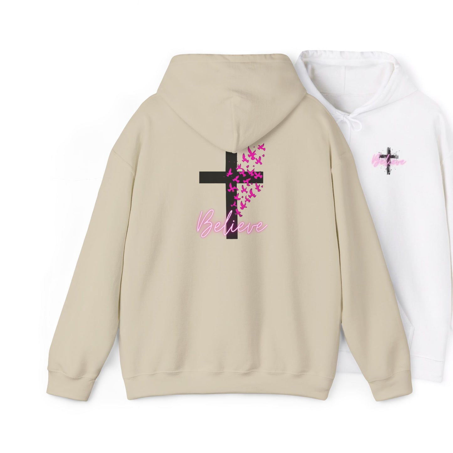 Faith-Inspired Hoodie, Cozy Sweatshirt for Inspirational Gift, Church Events, Faith-Based Apparel, Motivational Wear, Belief