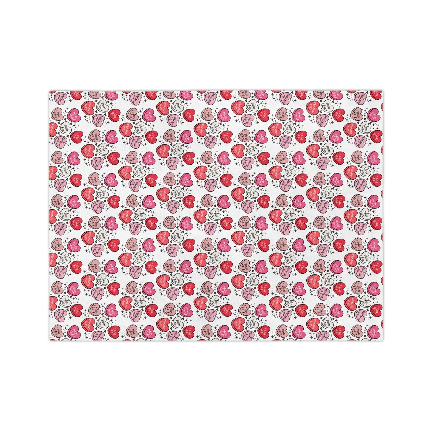 Cute Heart Pattern Velveteen Microfiber Blanket - Cozy Valentine's Day Gift