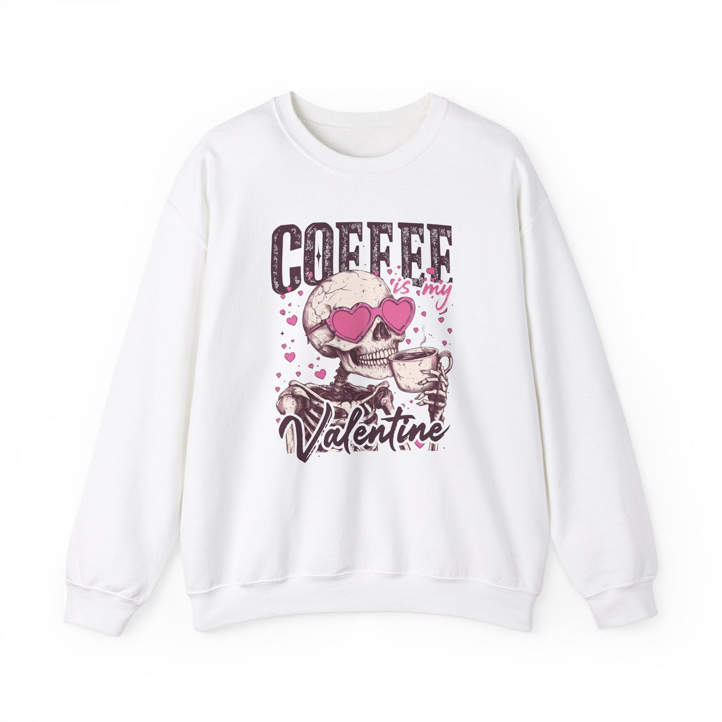 Coffee is My Valentine Crewneck Sweatshirt - Cozy Unisex Pullover for Coffee Lovers