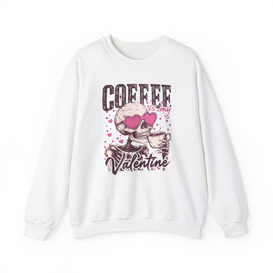 Coffee is My Valentine Crewneck Sweatshirt - Cozy Unisex Pullover for Coffee Lovers