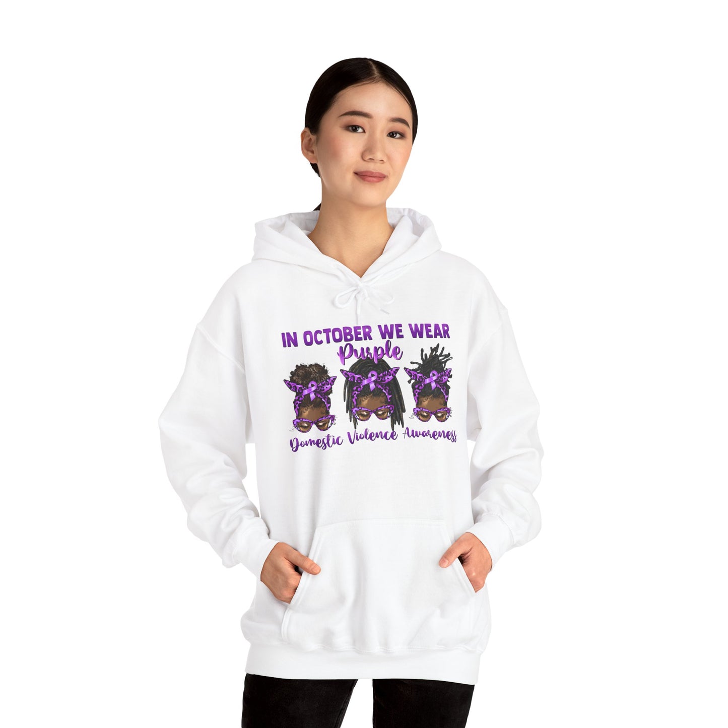 Purple Awareness Sweatshirt, Unisex Hoodie for Domestic Violence Awareness, October Awareness Month, Supportive Gift, Cozy Apparel,