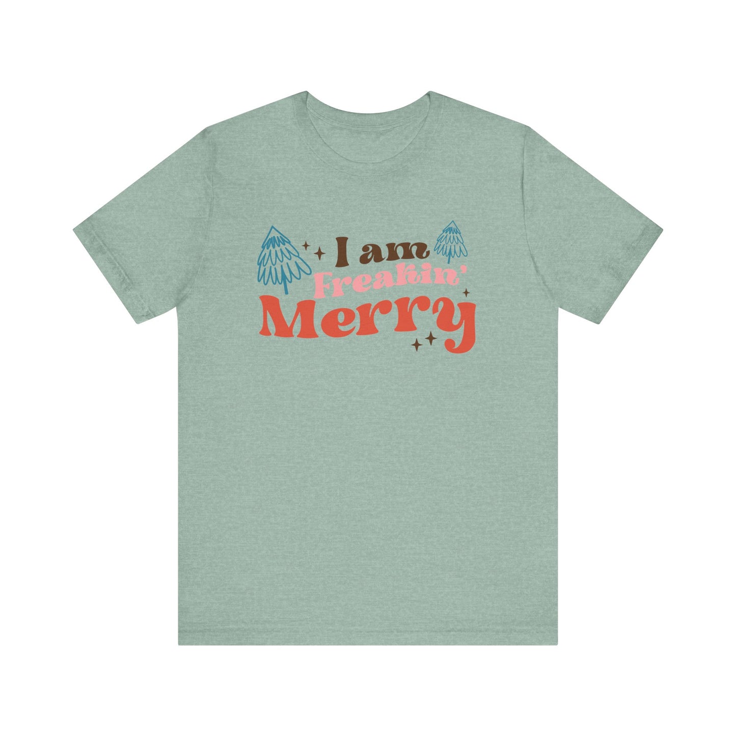 Merry Holiday Unisex Tee, Funny Christmas Shirt, Gift Idea for Friends, Festive Wear, Merry Vibes