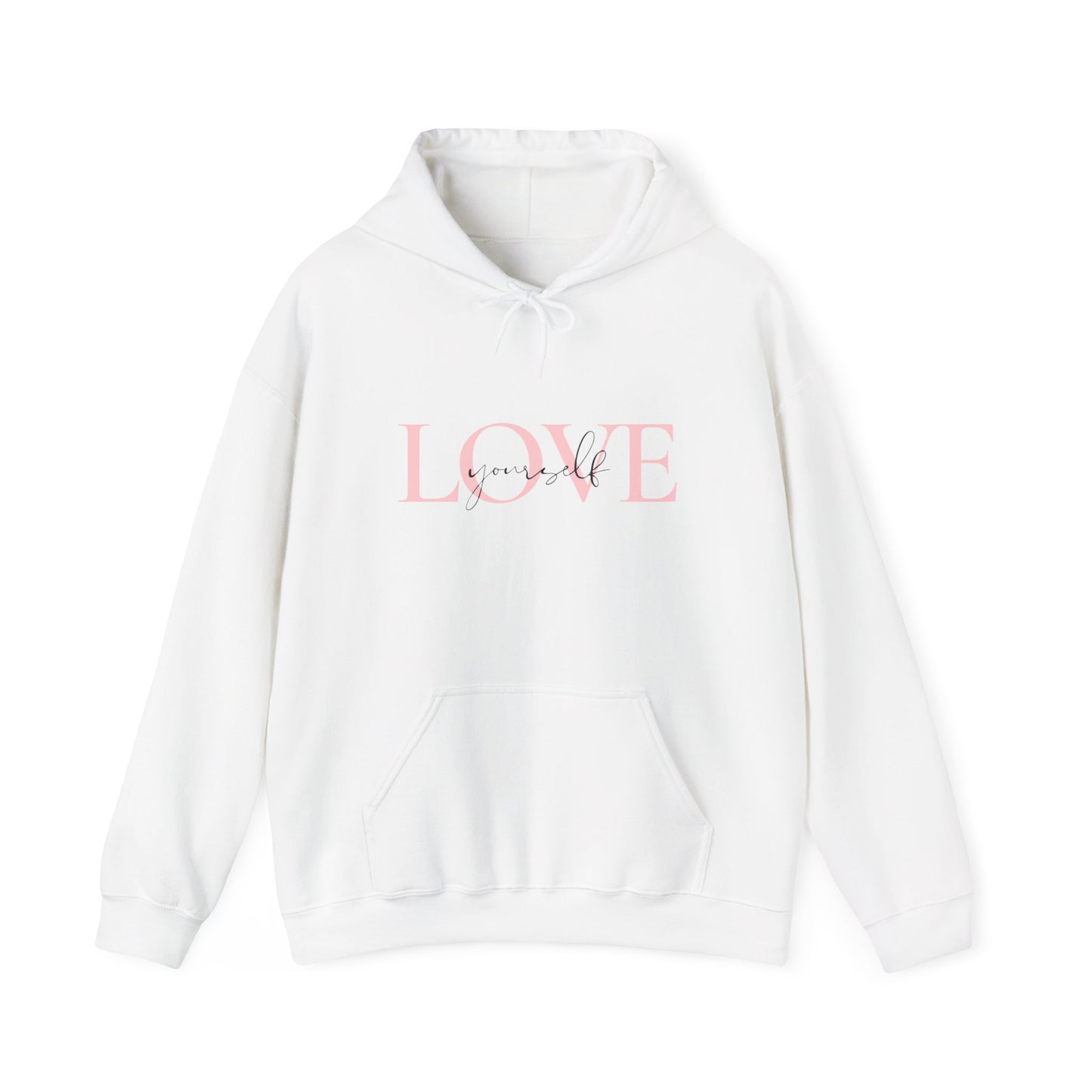 Love Yourself Hooded Sweatshirt, Cozy Hoodie, Self-Love Apparel, Gift for Her, Cute Casual Sweatshirt, Valentines Day Sweater, Unisex