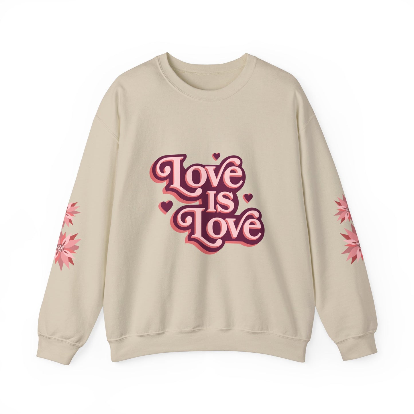 Love is Love Unisex Sweatshirt - Pride Apparel, LGBTQ+ Gift, Valentine's Day, Casual Wear, Crewneck Sweatshirt