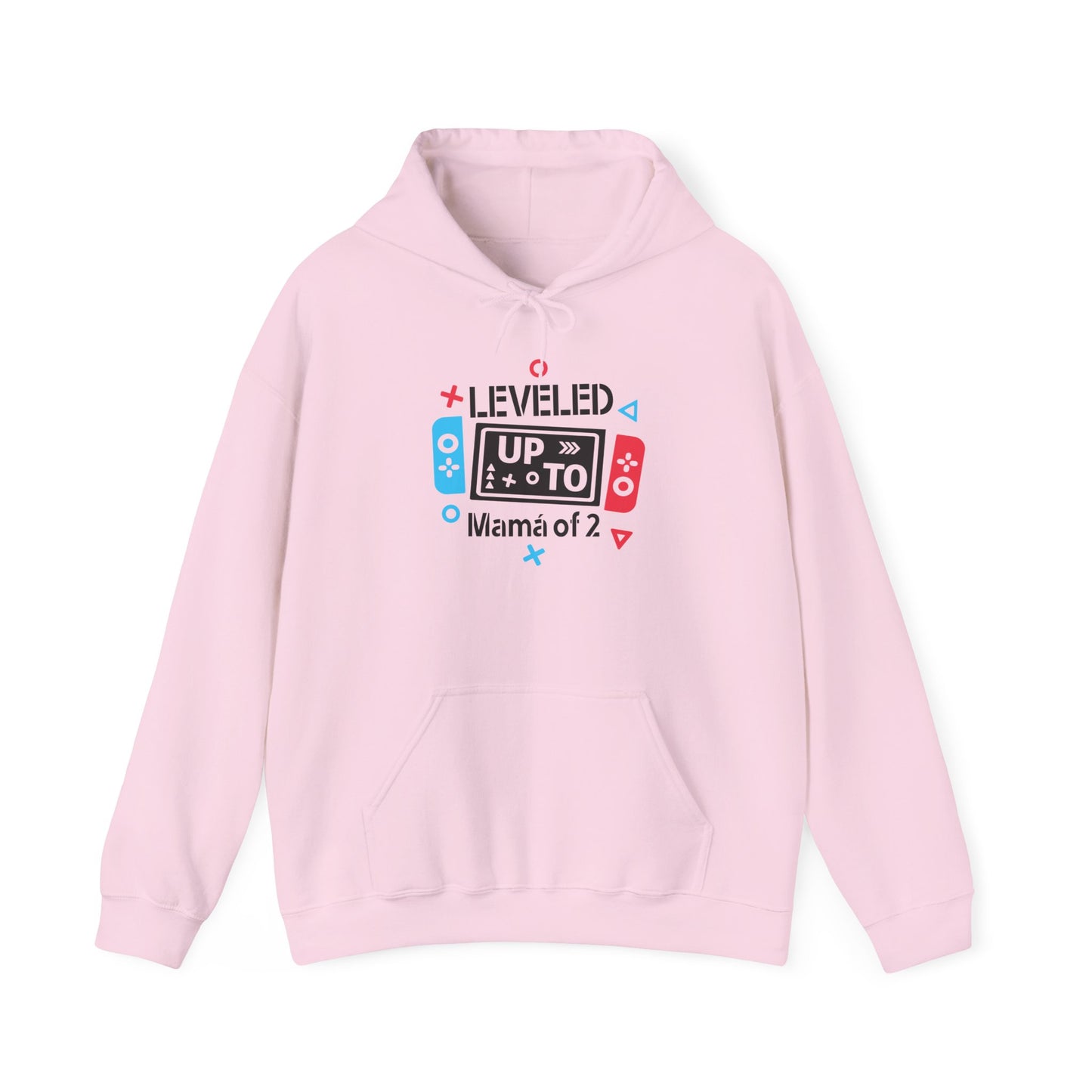 Gaming Mom Hooded Sweatshirt - "LEVELLED UP Mamá of 2"