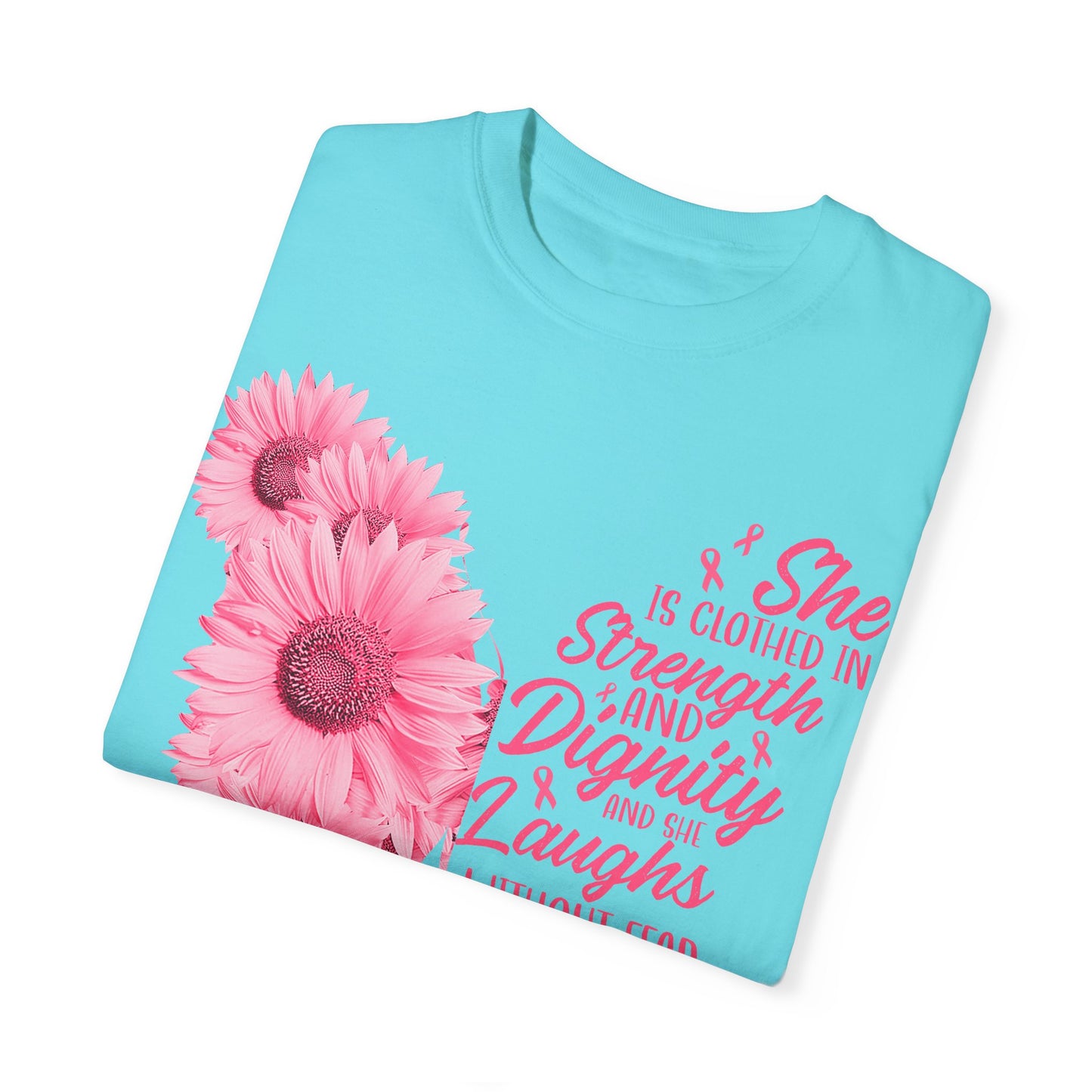 Inspirational Floral T-Shirt | Proverbs 31:25 | Strength & Dignity