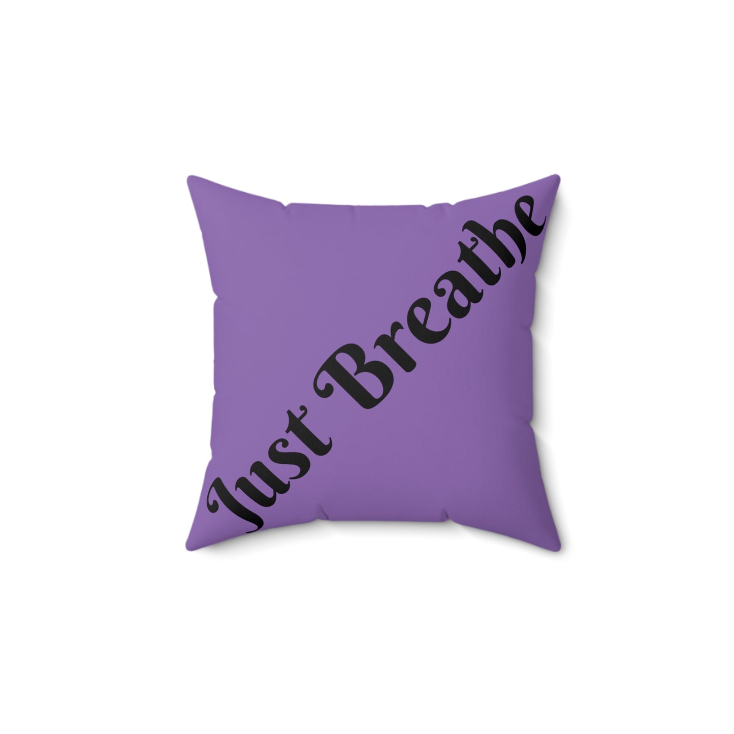 Purple Lotus 'Just Breathe' Pillow, Meditation Decor, Yoga Gift, Home Accent, Couch Cushion