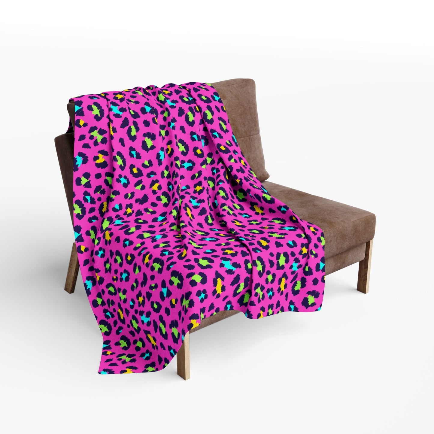 Vibrant Leopard Print Arctic Fleece Blanket - Cozy Throw, Animal Print Home Decor, Gift for Cat Lovers, Soft Blanket for Couch