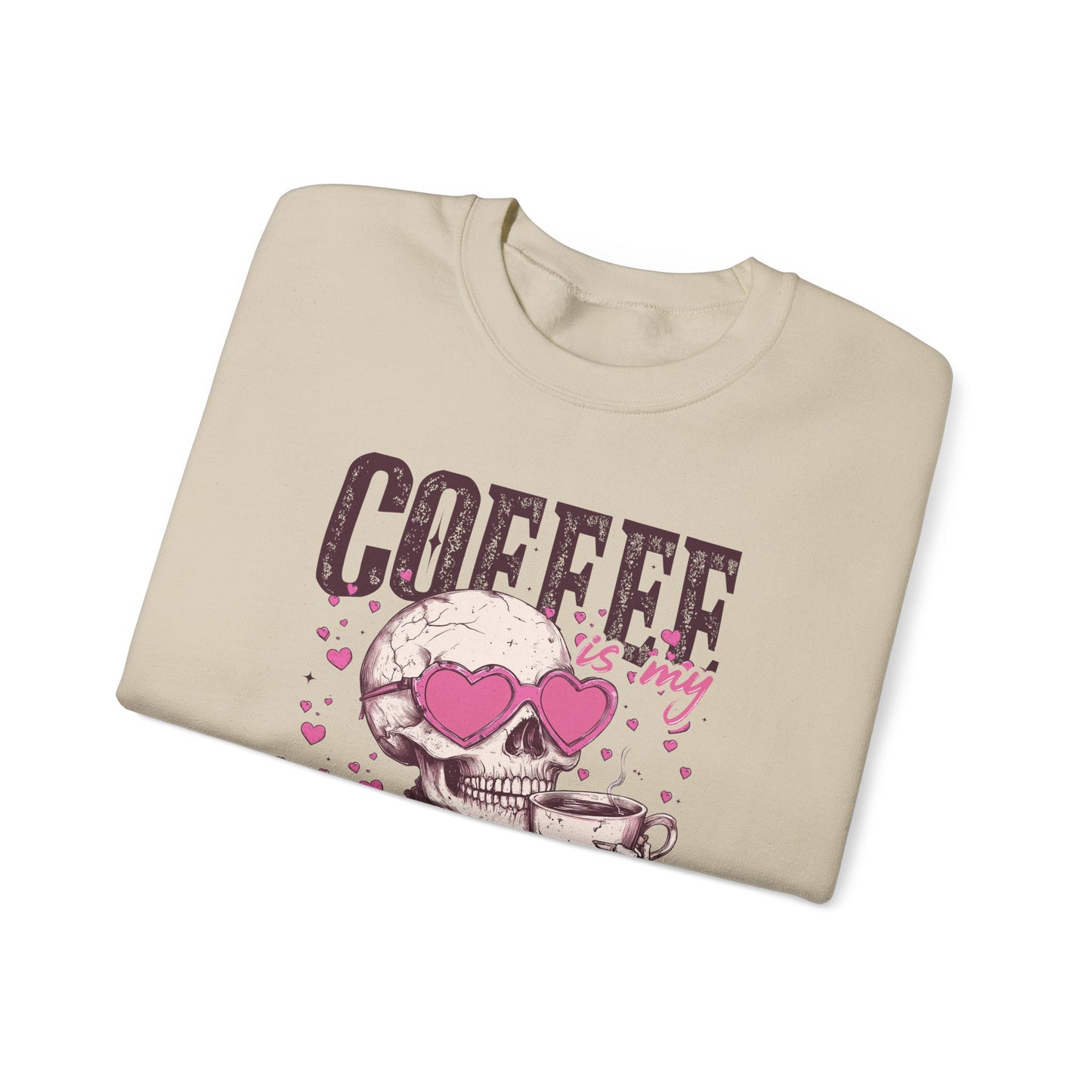 Coffee is My Valentine Crewneck Sweatshirt - Cozy Unisex Pullover for Coffee Lovers