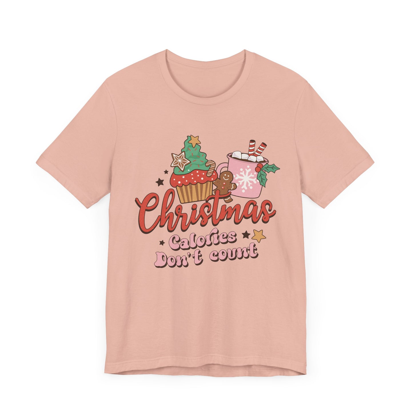 Christmas Calories Don't Count Tee - Fun Holiday Unisex Shirt, Christmas Gift, Festive Apparel, Casual Wear, Christmas Party