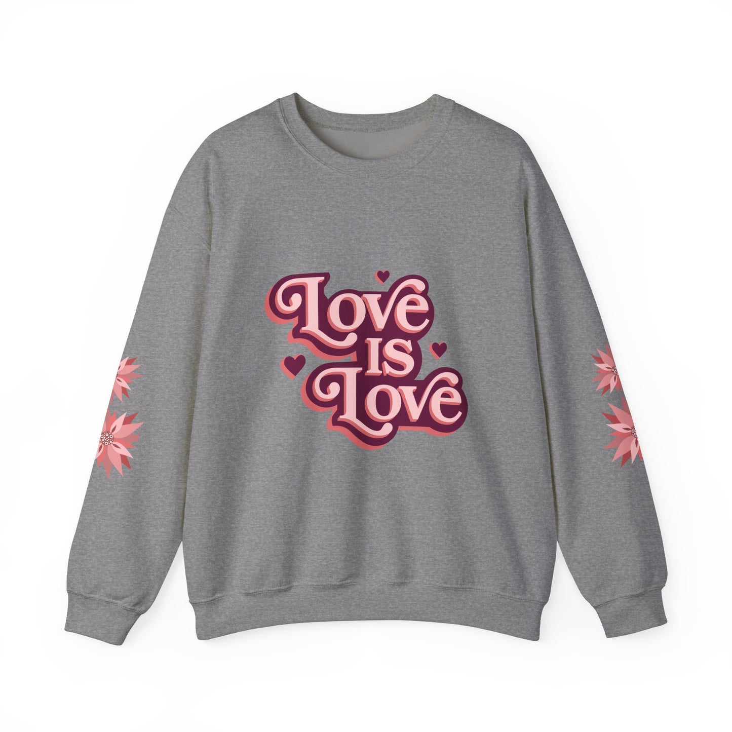 Love is Love Unisex Sweatshirt - Pride Apparel, LGBTQ+ Gift, Valentine's Day, Casual Wear, Crewneck Sweatshirt