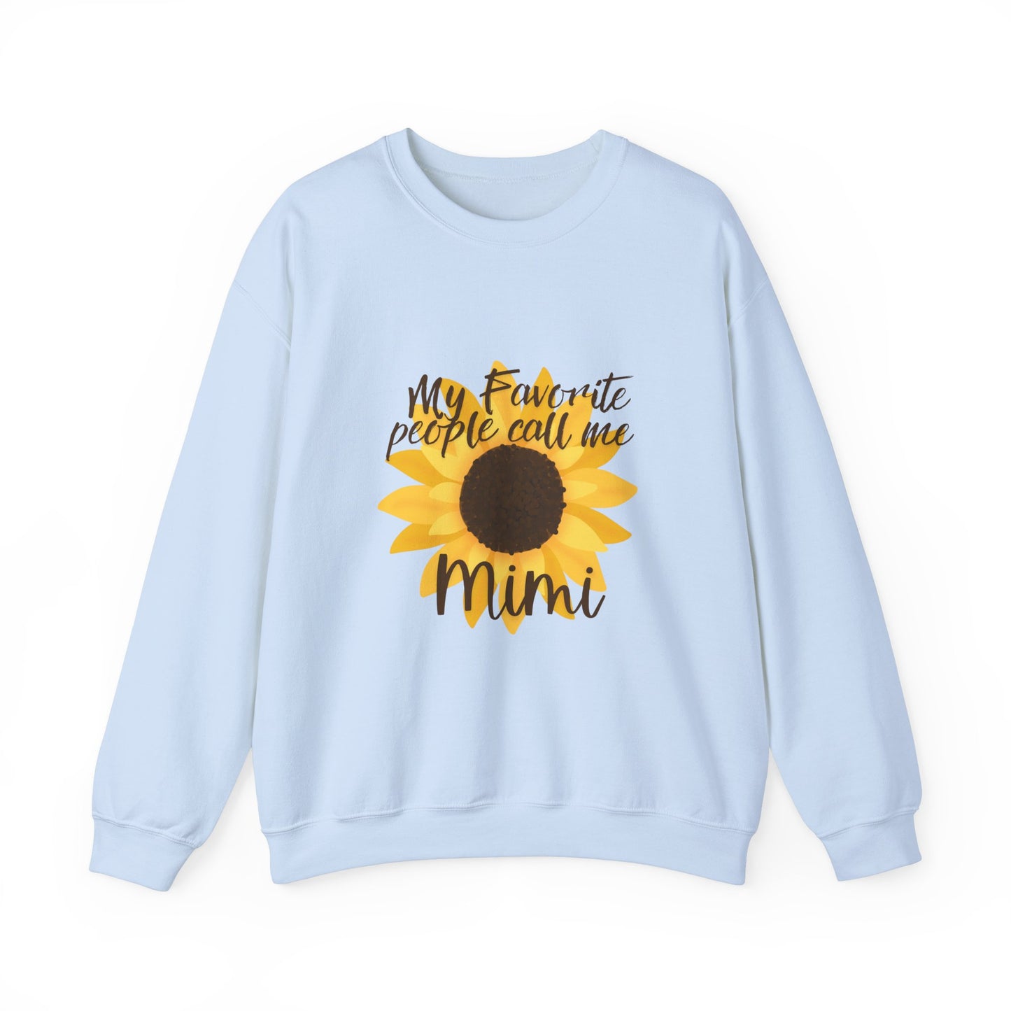 Sunflower Crewneck Sweatshirt for Mimi, Gift for Grandma, Comfortable Apparel, Perfect for Mother's Day, Family Gathering - Unisex