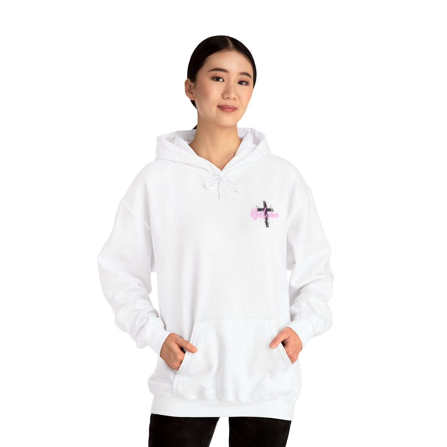 Faith-Inspired Hoodie, Cozy Sweatshirt for Inspirational Gift, Church Events, Faith-Based Apparel, Motivational Wear, Belief