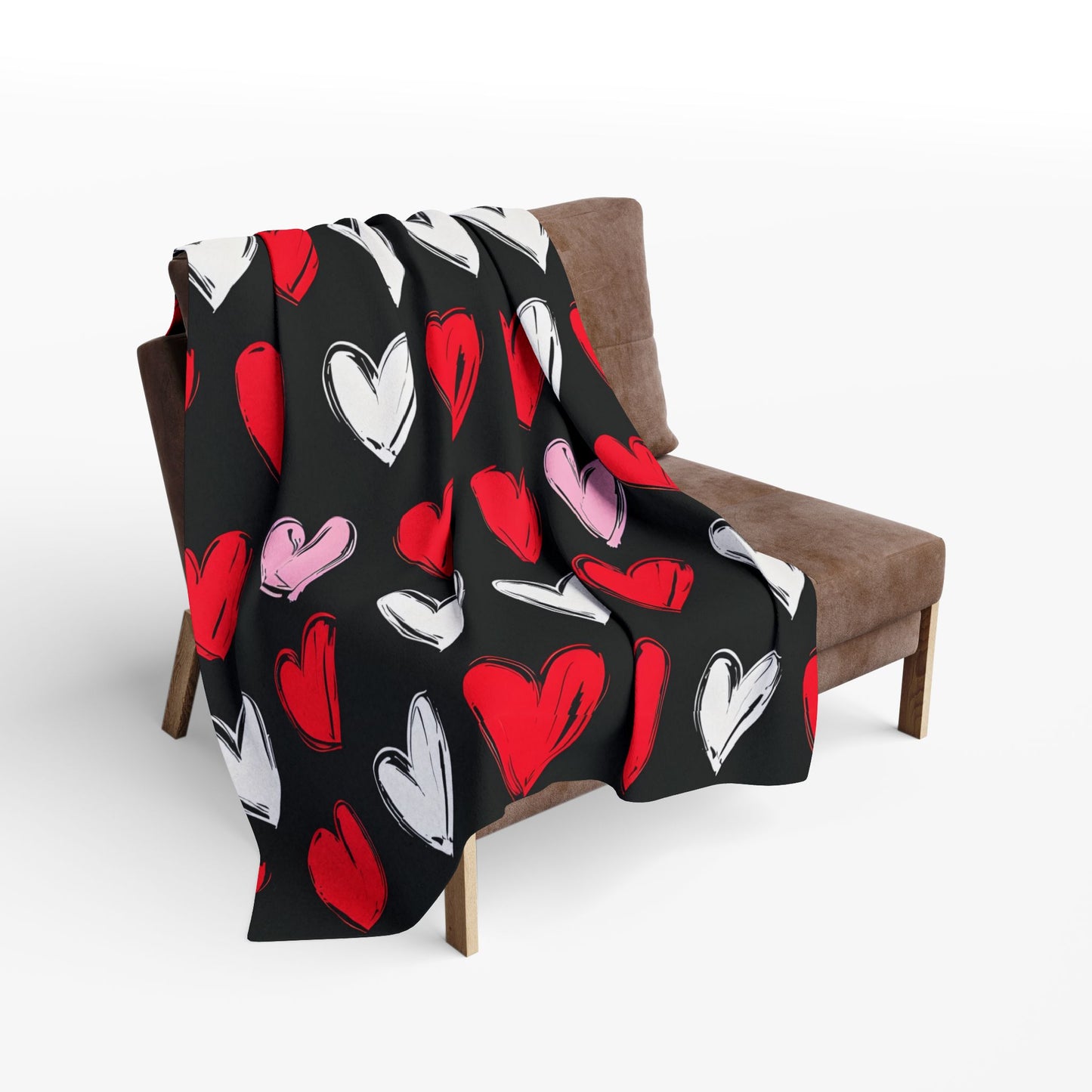 Cozy Heart Print Arctic Fleece Blanket for Valentine's Day