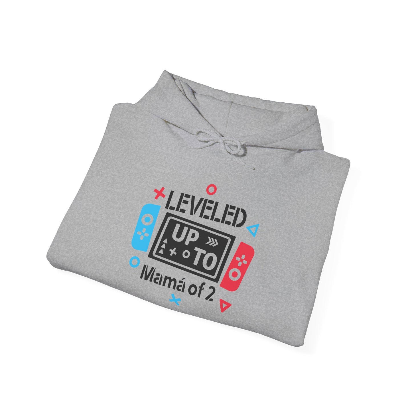 Gaming Mom Hooded Sweatshirt - "LEVELLED UP Mamá of 2"