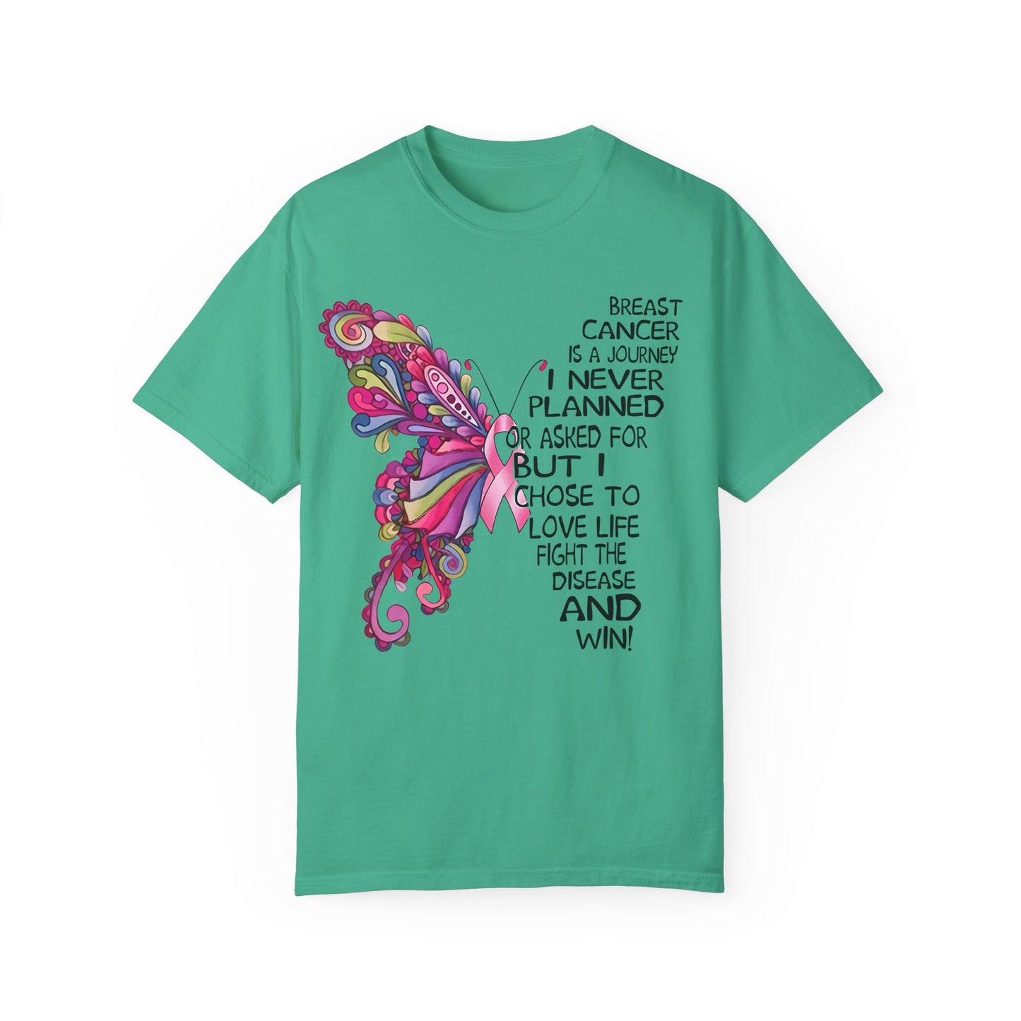 Inspirational Cancer Awareness T-Shirt – Love Life, Fight Disease, and Win!