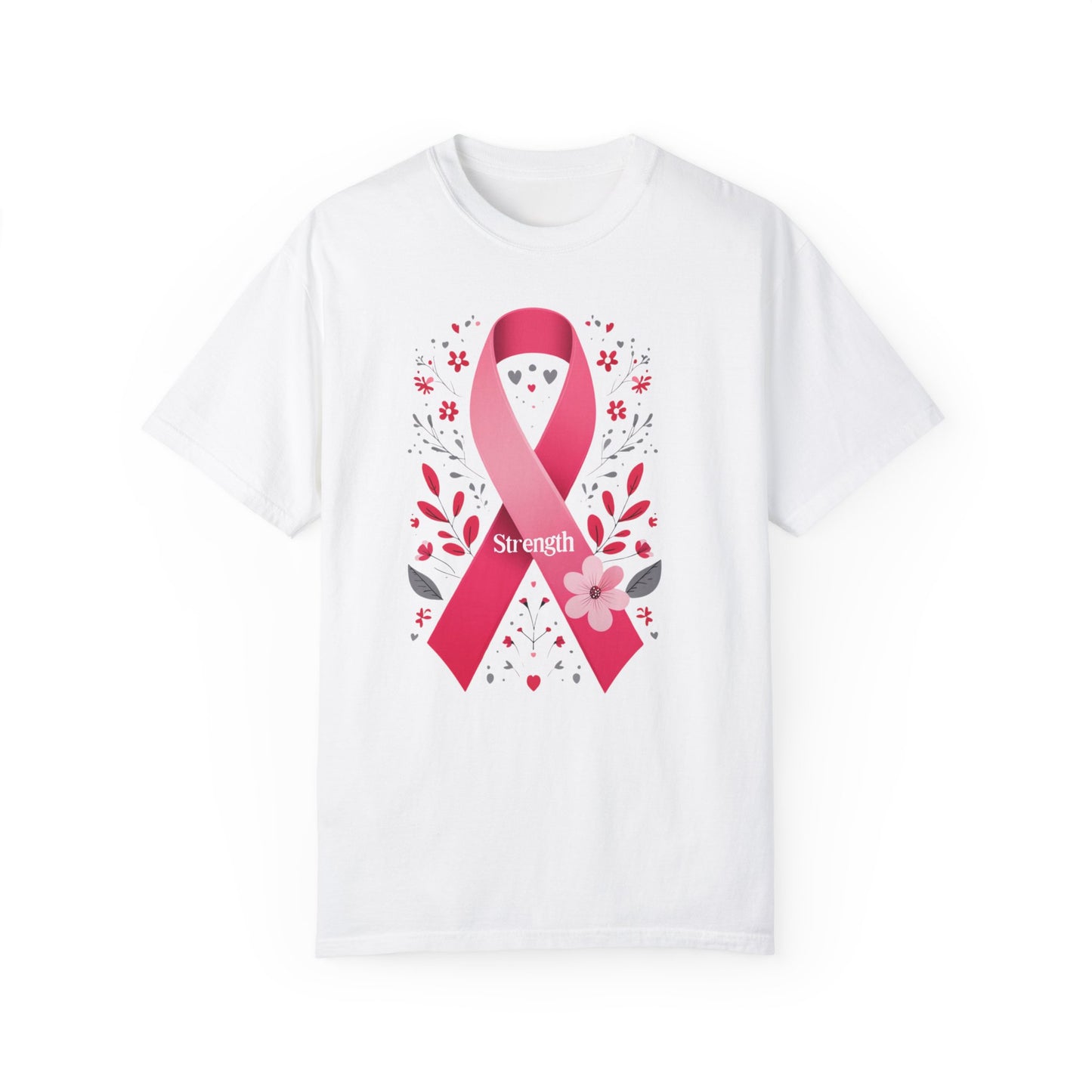 Strength Awareness Unisex T-Shirt, Pink Ribbon Support Tee, Cute Cancer Awareness Shirt, Gift for Her, Thoughtful Donation Shirt