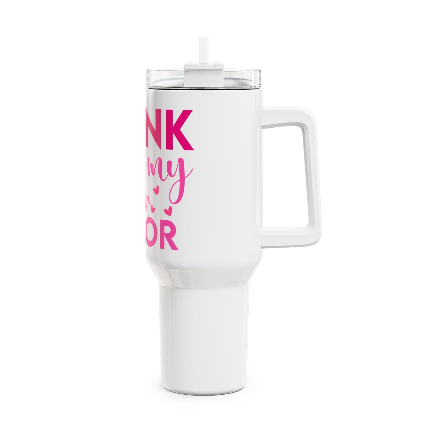 Empowering Pink 40oz Tumbler - Perfect for Breast Cancer Awareness, Gifts, Sports, Travel, and Everyday Hydration, Stylish Drinkware