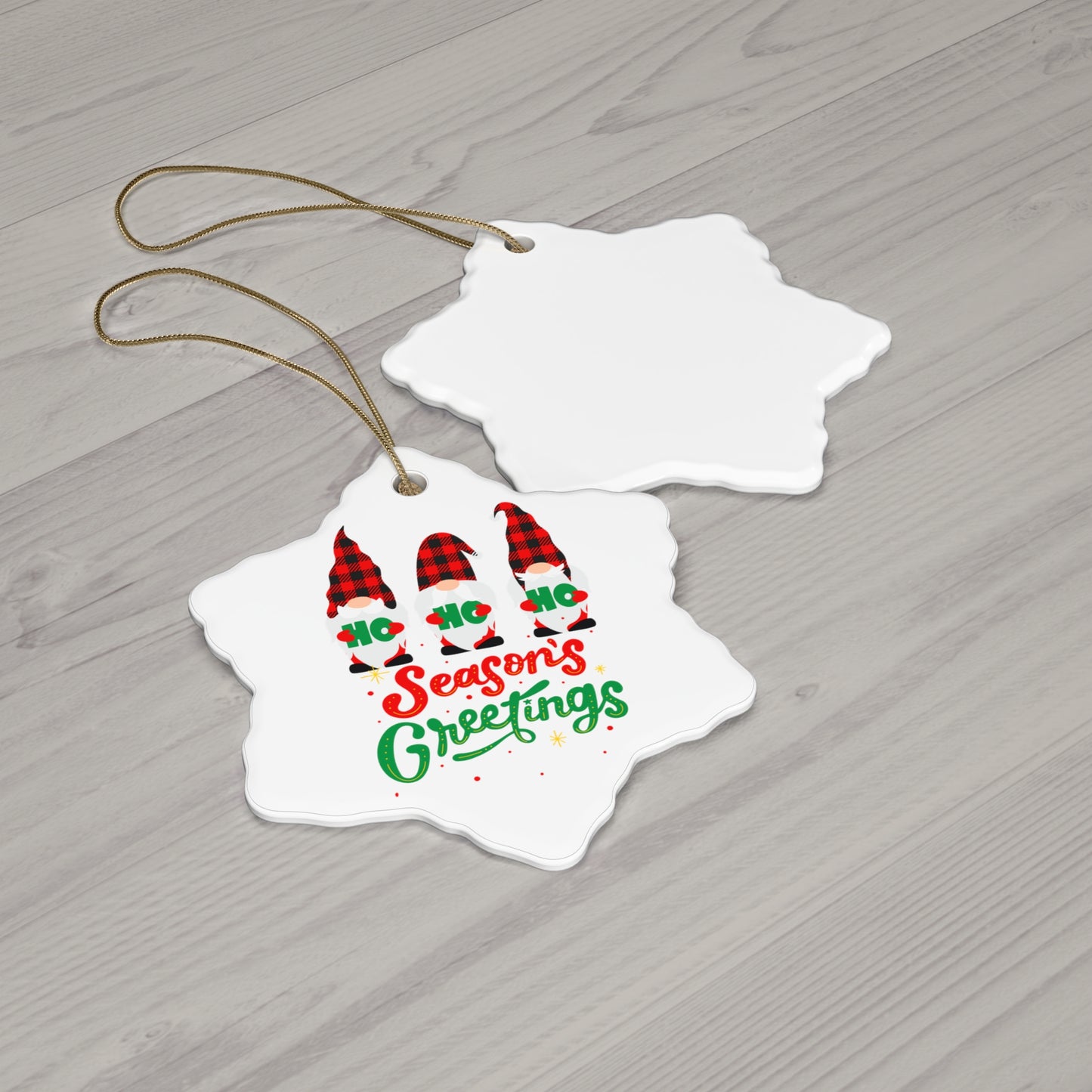 Festive Ceramic Ornaments, Holiday Decorations, Seasonal Gifts, Personalized Tree Ornaments, Gnome Decor, Christmas Charm