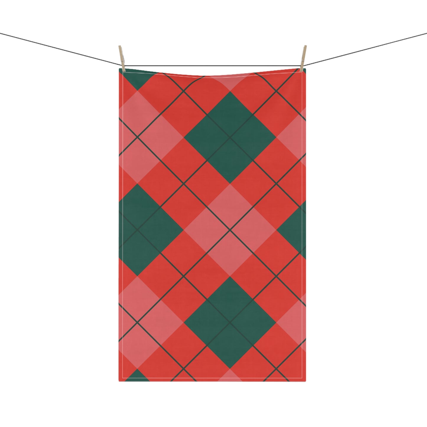 Festive Plaid Tea Towels, Holiday Kitchen Decor, Christmas Gifts, Checkered Cotton Kitchen Towels, Rustic Home Essentials