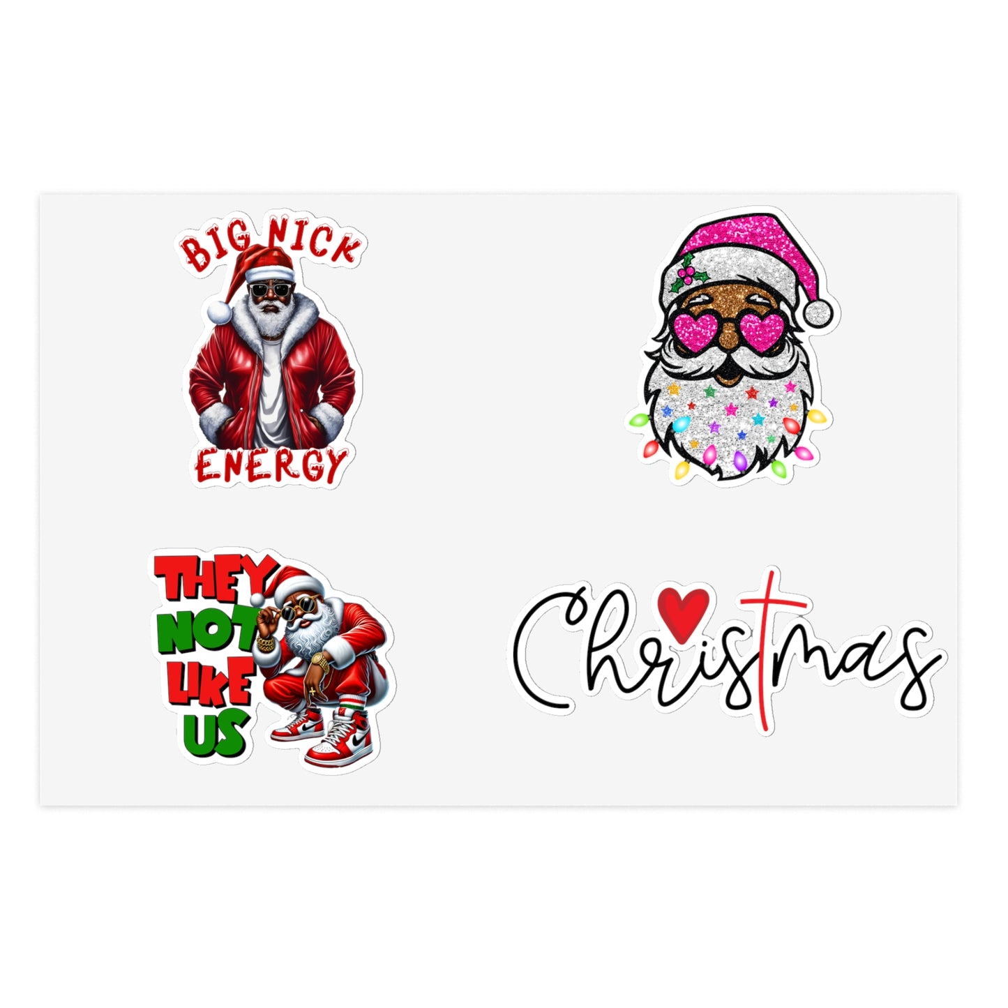 Festive Christmas Sticker Sheet Bundle - 5 Unique Holiday Designs