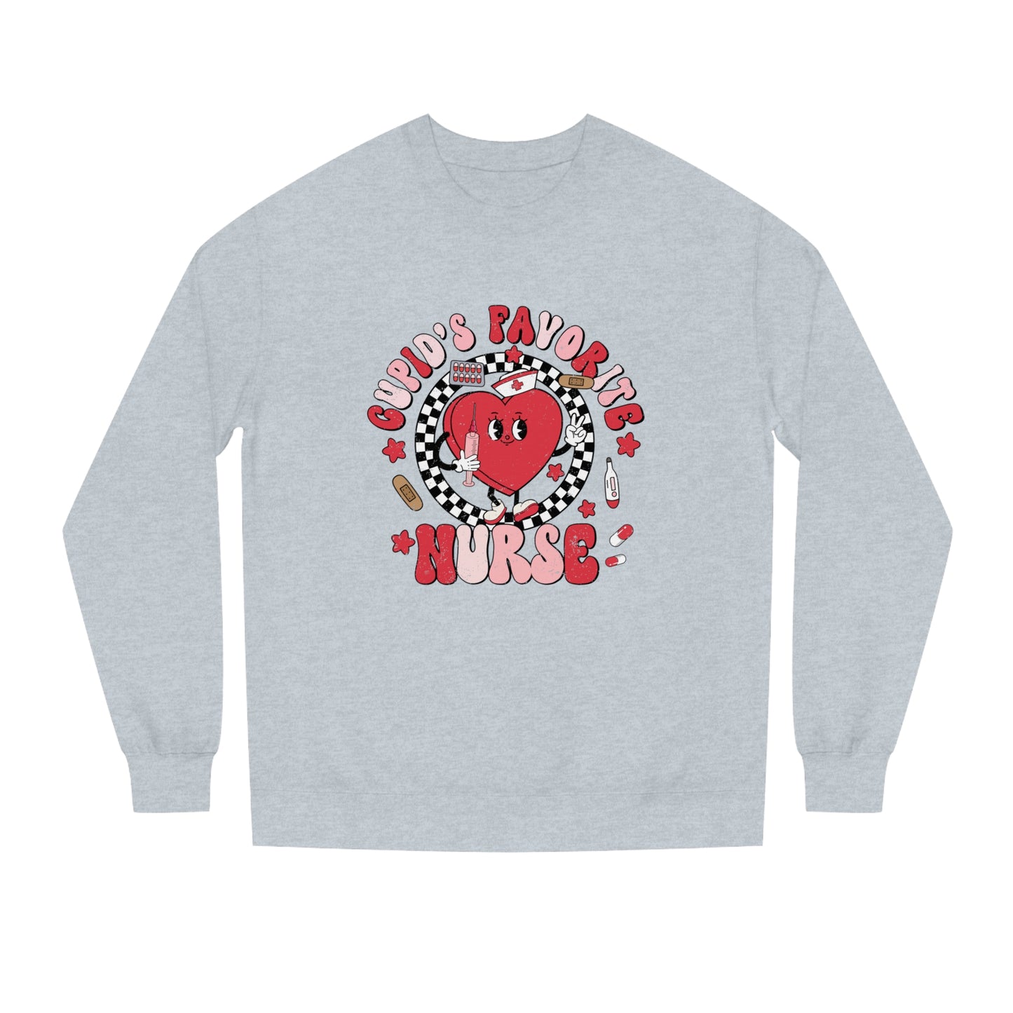 Cupid's Favorite Nurse Unisex Crew Neck Sweatshirt - Valentine's Day Gift for Healthcare Heroes