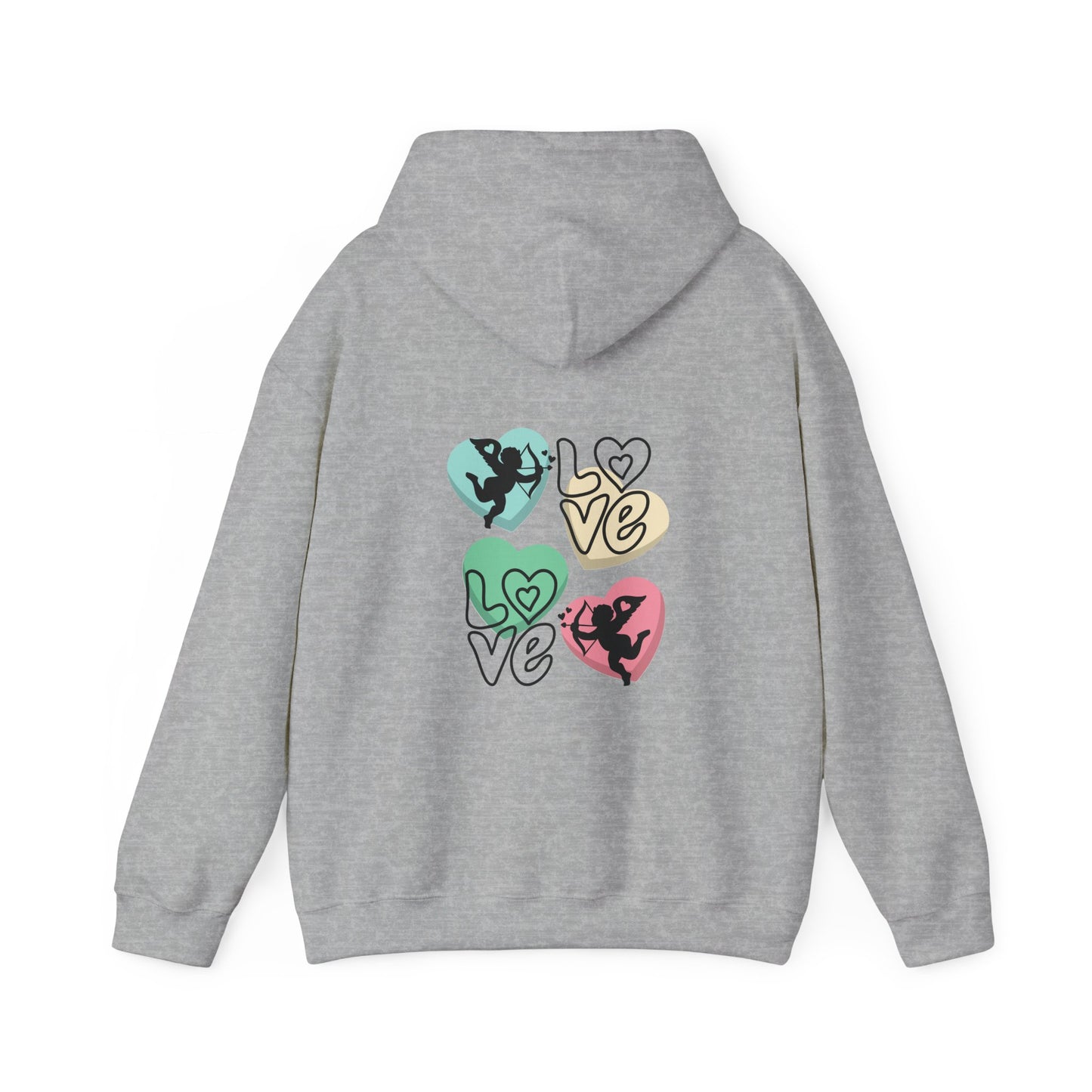 Charming Love Hearts Hoodie, Cozy Unisex Sweatshirt, Perfect Gift for Valentines Day, Relationship Goals, Casual Wear